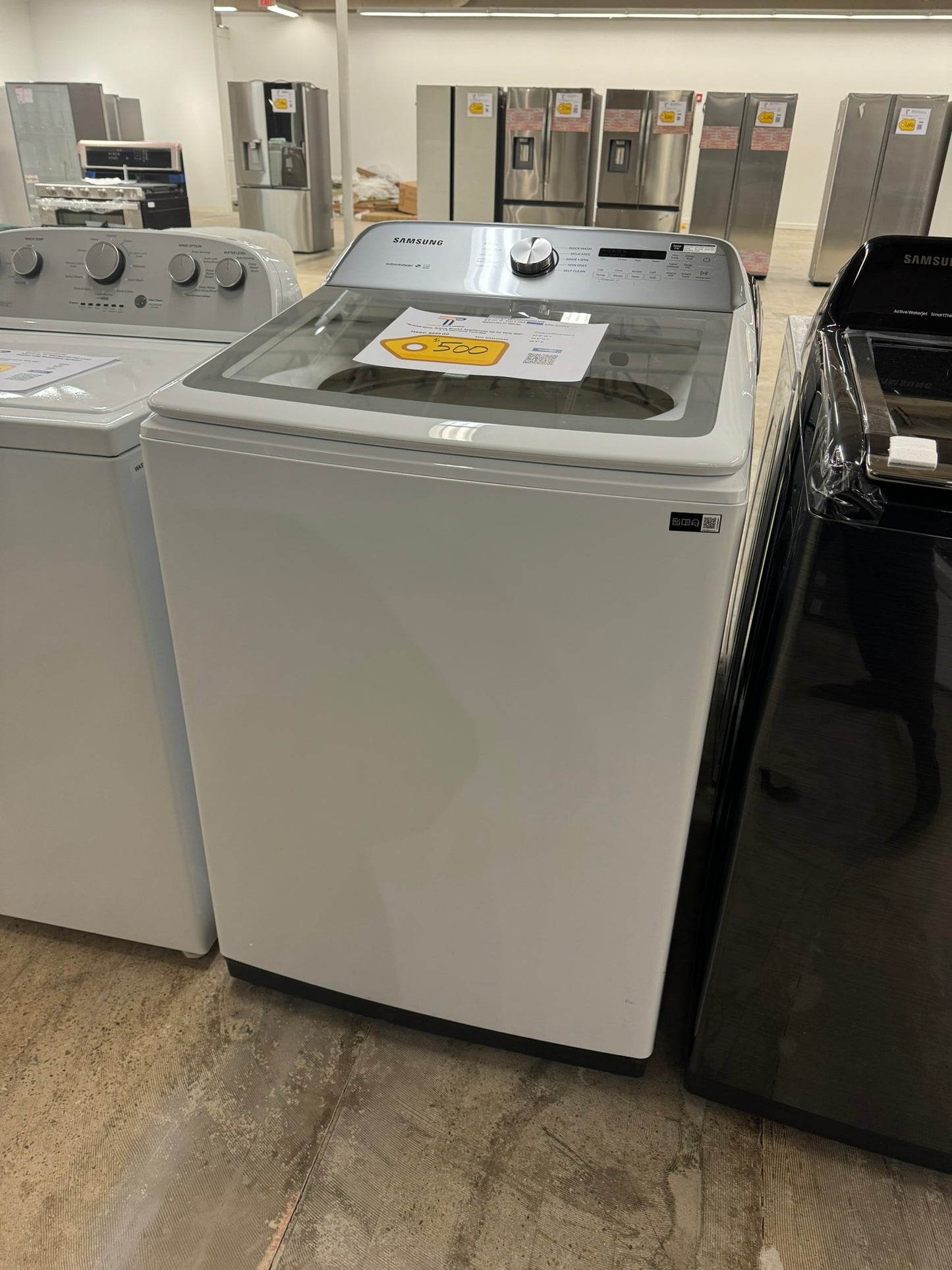 NEW TOP LOAD WASHER WITH ACTIVE WATER JET MODEL: WA50R5200AW WAS10044R