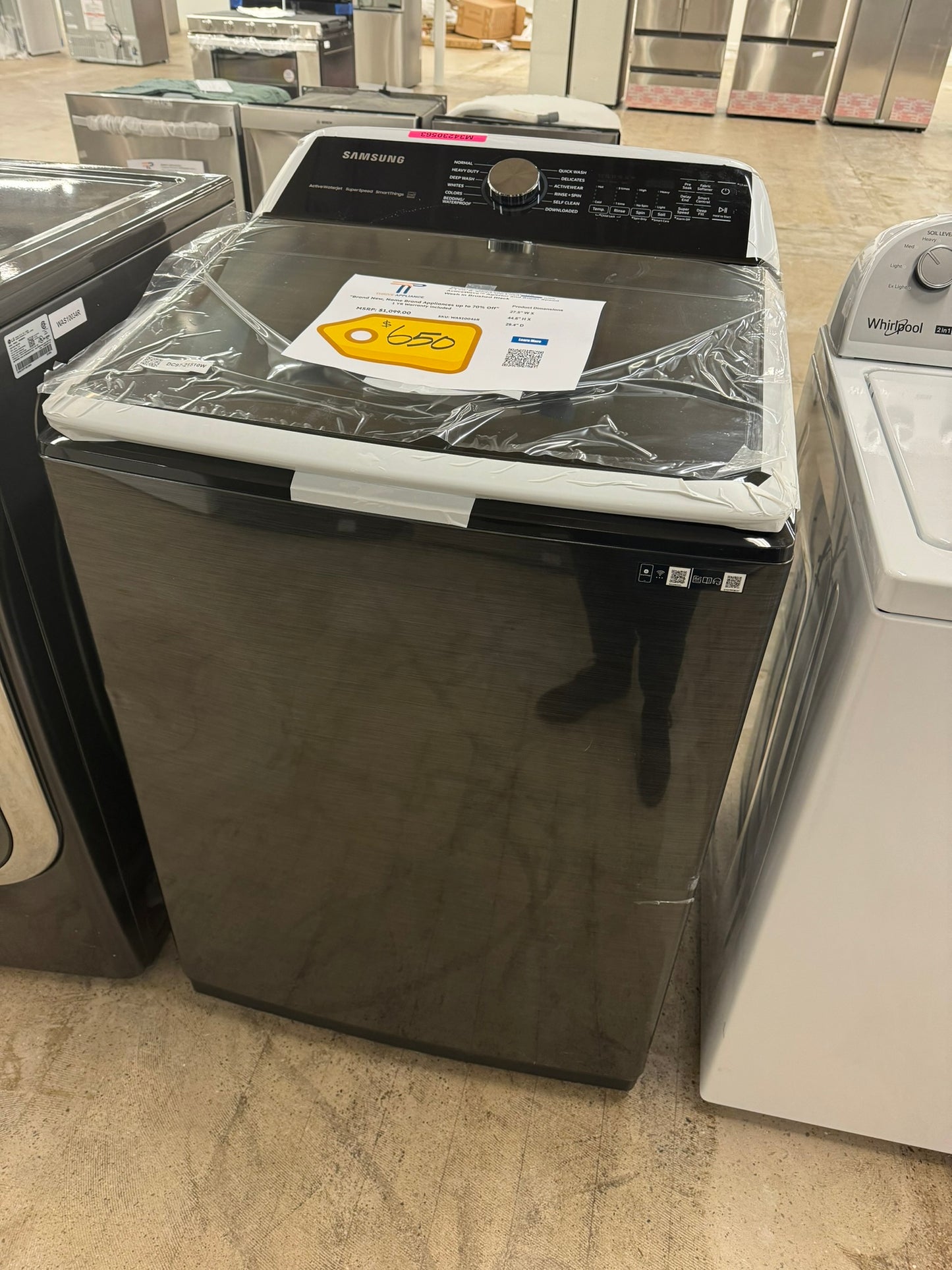 GREAT NEW SAMSUNG SMART TOP LOAD WASHER MODEL: WA51A5505AV/US WAS10046R