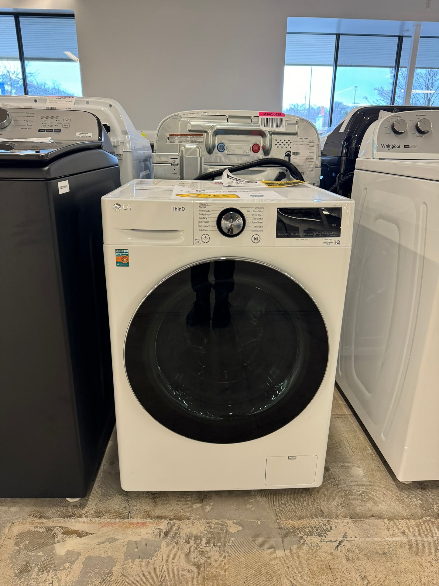 STACKABLE FRONT LOAD LG WASHING MACHINE MODEL: WM1455HWA WAS10048R