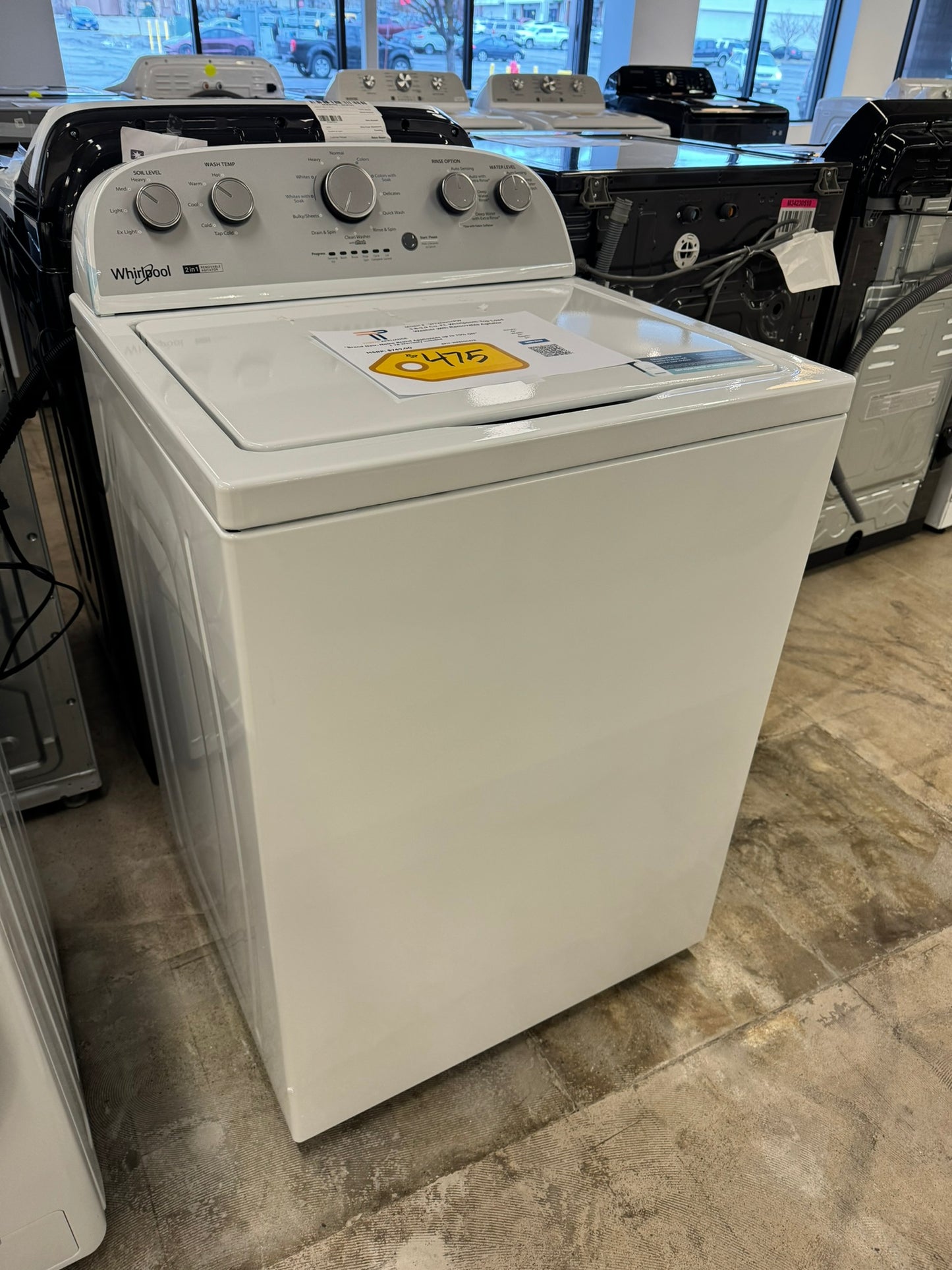 NEW WHIRLPOOL TOP LOAD WASHER with 2 in 1 REMOVABLE AGITATOR MODEL: WTW4957PW WAS10047R