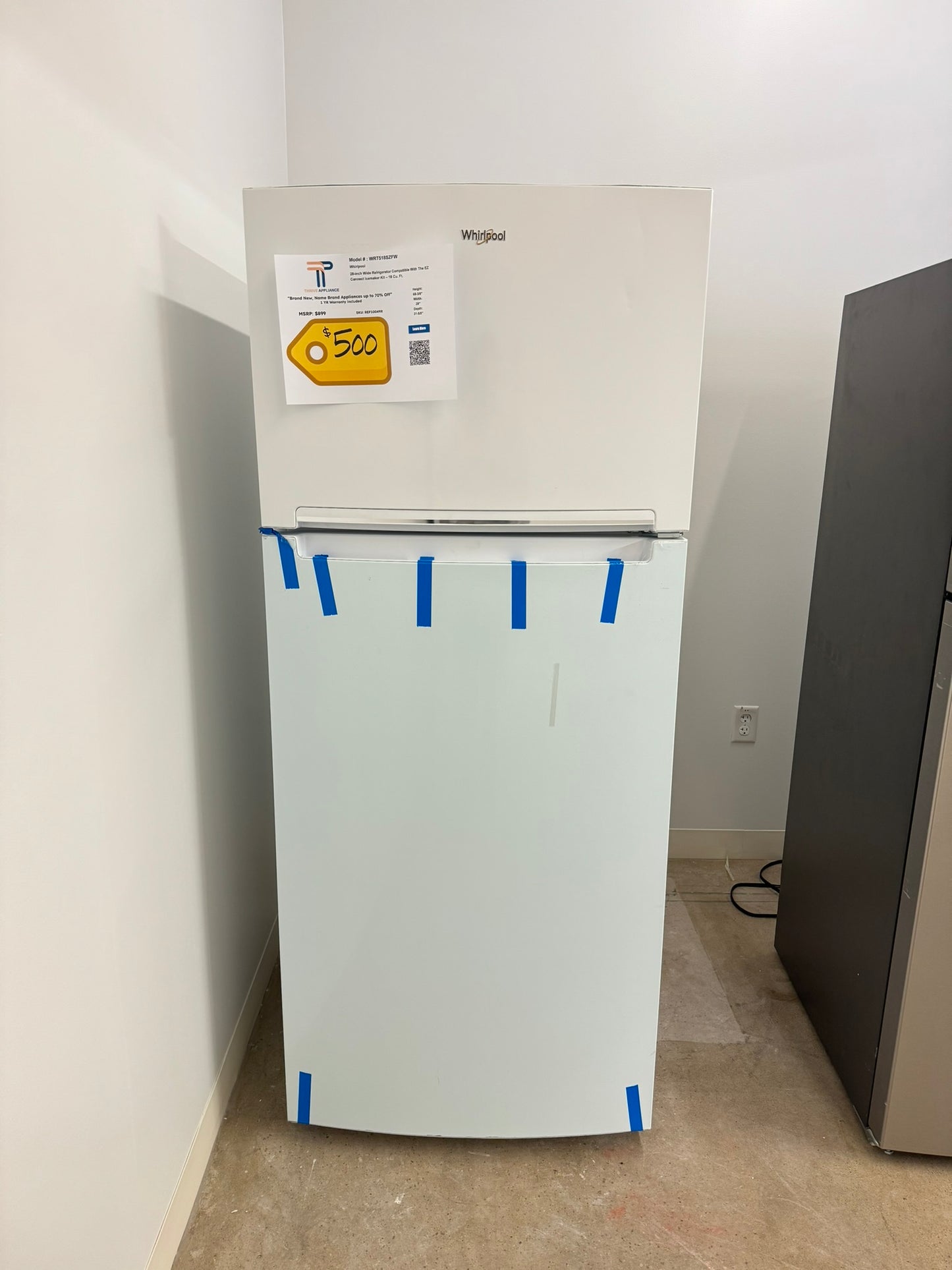 17.7 CU FT NEW WHIRLPOOL REFRIGERATOR MODEL: WRT518SZFW REF10049R