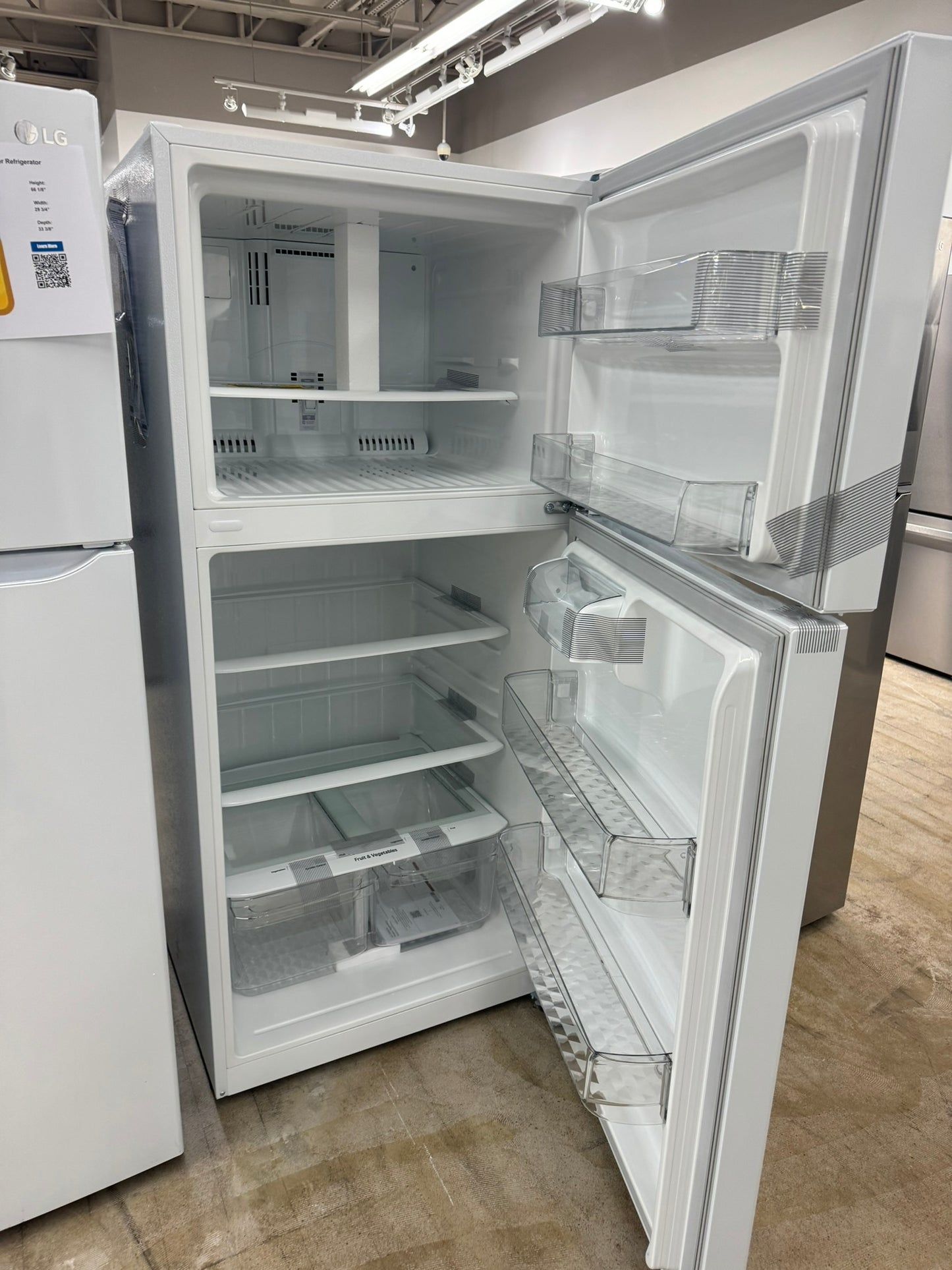 GREAT NEW LG TOP FREEZER REFRIGERATOR MODEL: LTCS20020W REF10050R