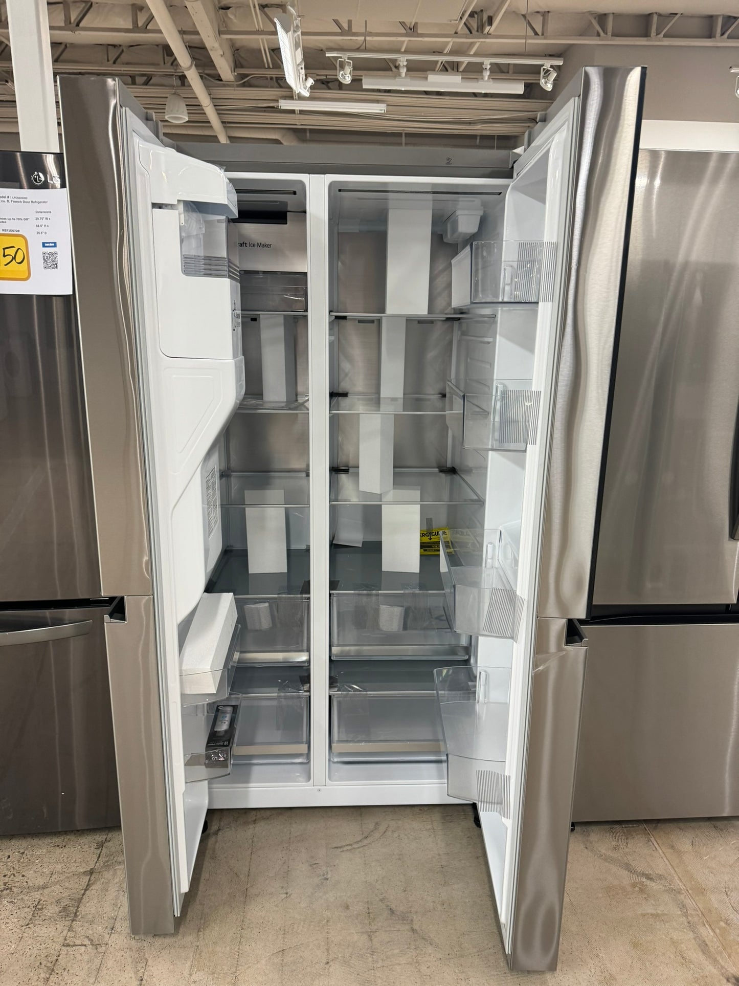 NEW CRAFT ICE MAKING LG BY SIDE REFRIGERATOR MODEL: LRSOS2706S REF10073R