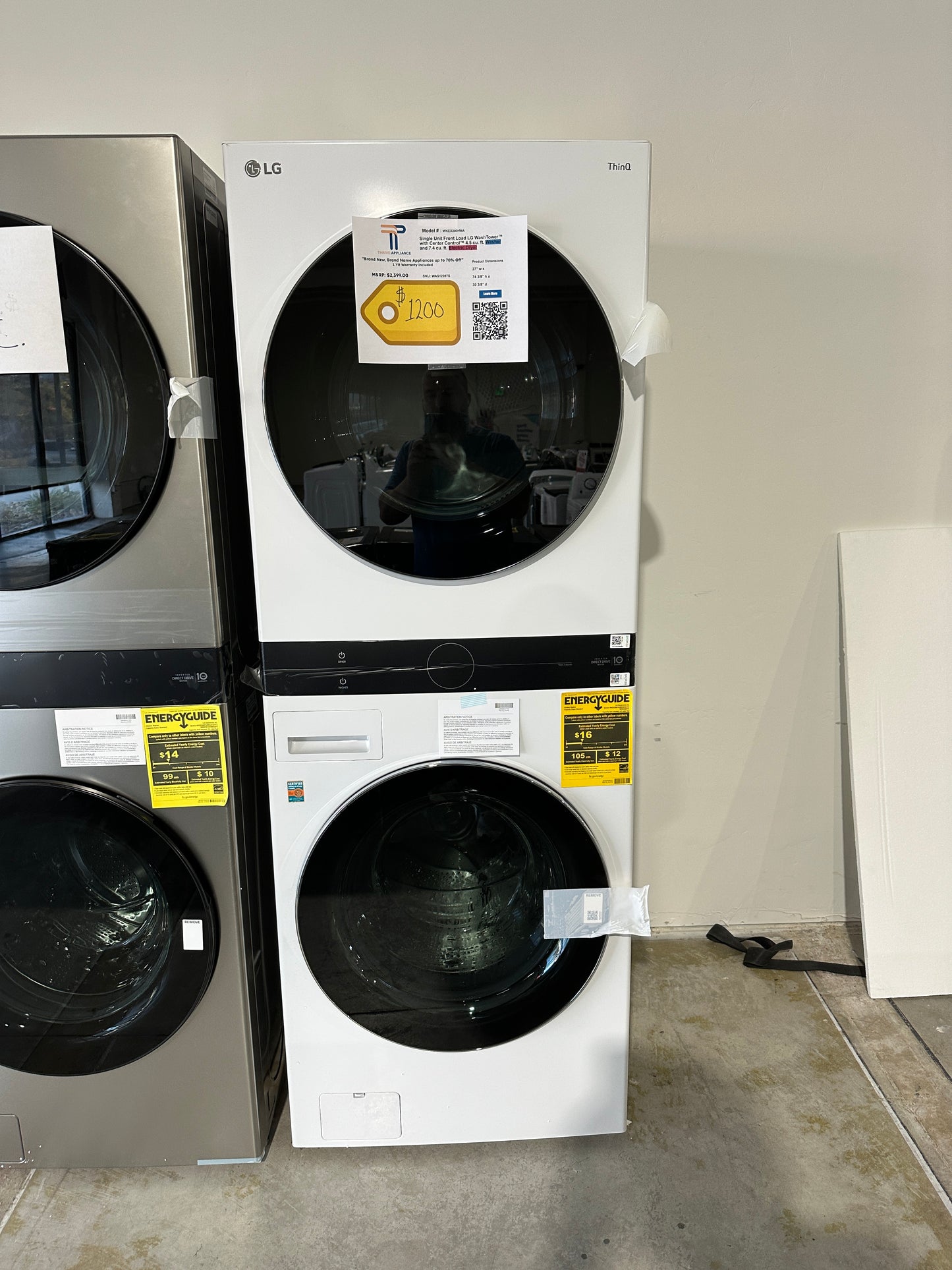 GREAT NEW LG SMART WASHTOWER MODEL: WKEX200HWA WAS12397S