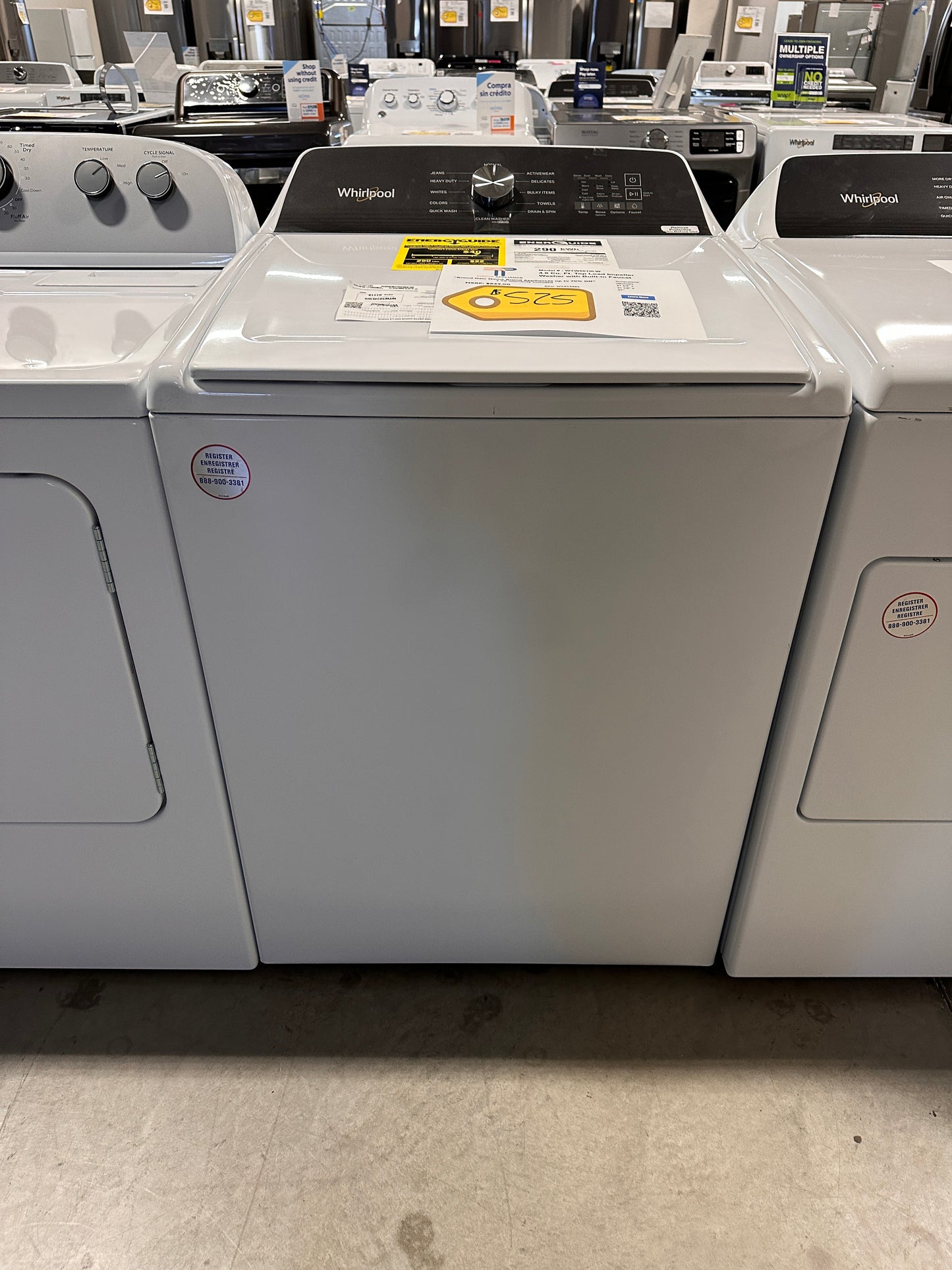 BRAND NEW TOP LOAD WASHER with BUILT IN WATER FAUCET MODEL: WTW5010LW WAS13385