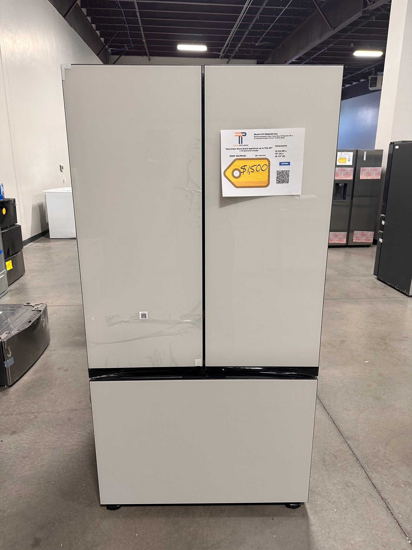 BRAND NEW SAMSUNG BESPOKE FRENCH DOOR REFRIGERATOR MODEL: RF30BB620012AA REF13341