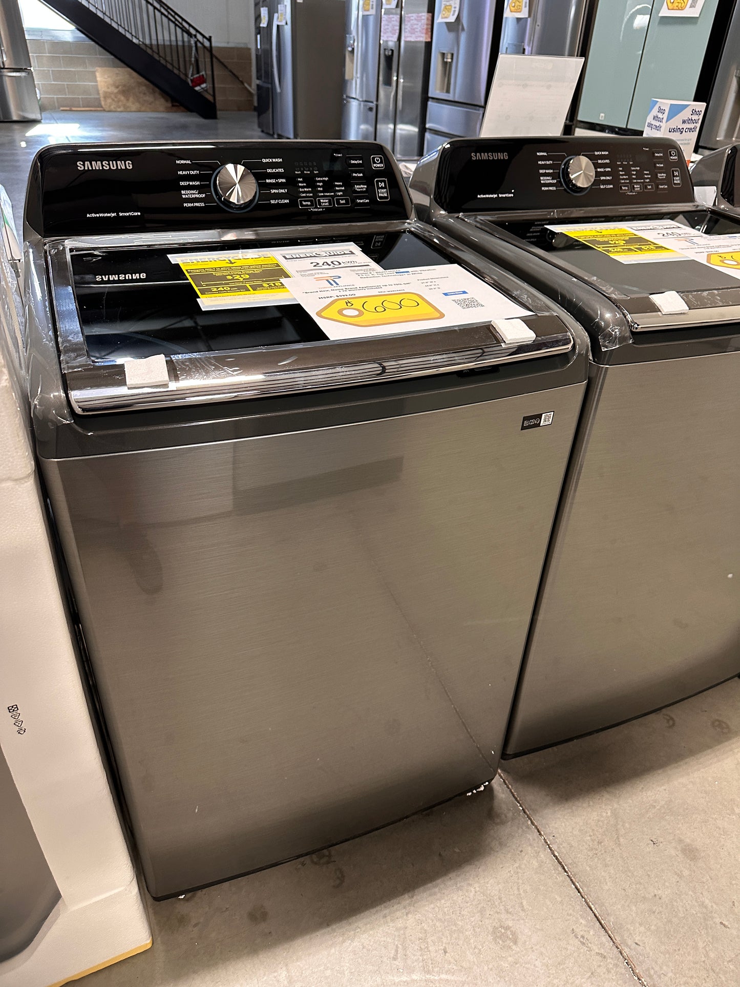 HIGH EFFICIENCY TOP LOAD SAMSUNG WASHING MACHINE MODEL: WA45T3400AP WAS13405