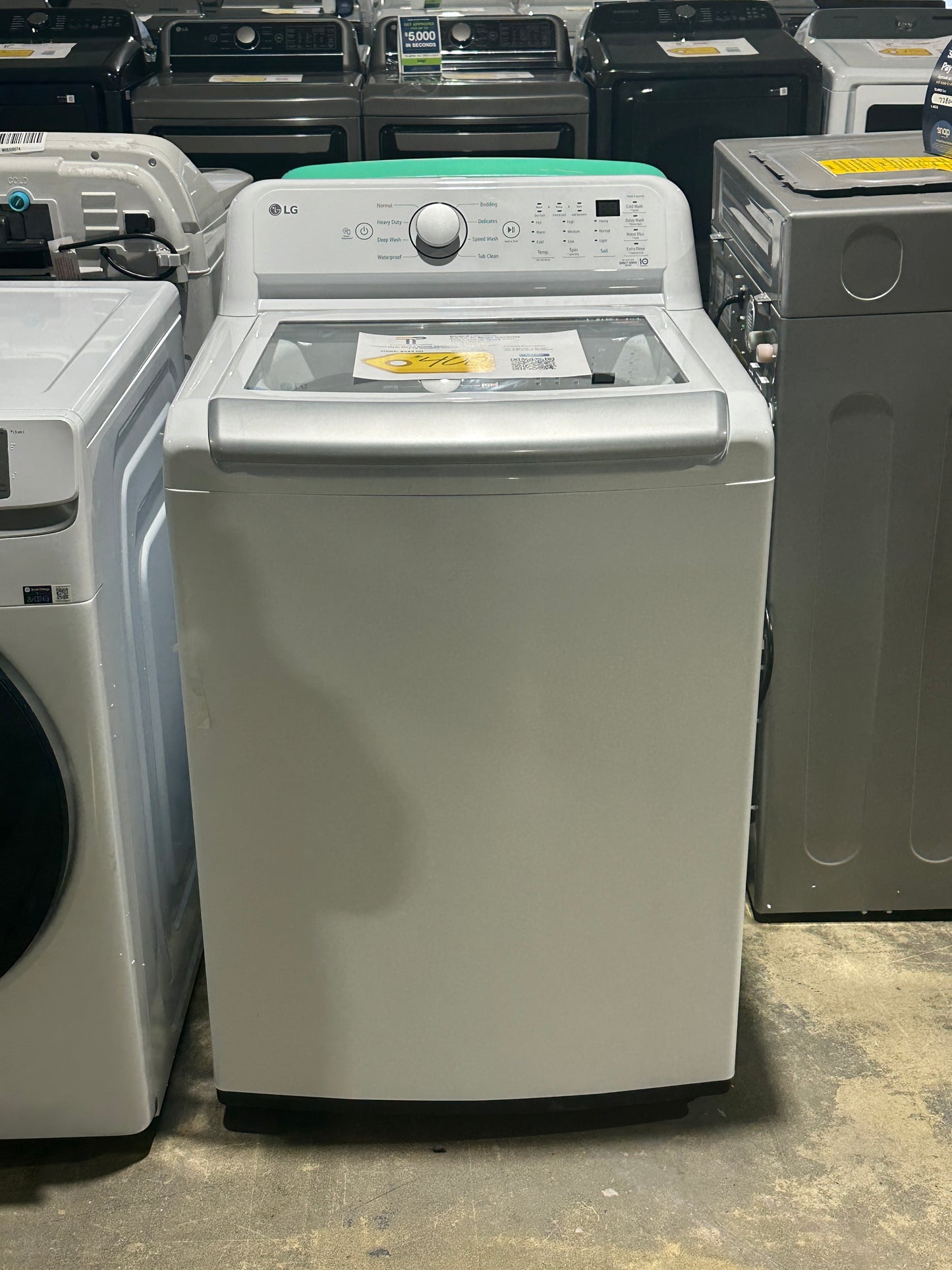 LG - 5.0 Cu. Ft. High-Efficiency Top Load Washer with 6Motion Technology MODEL: WT7150CW WAS12425S