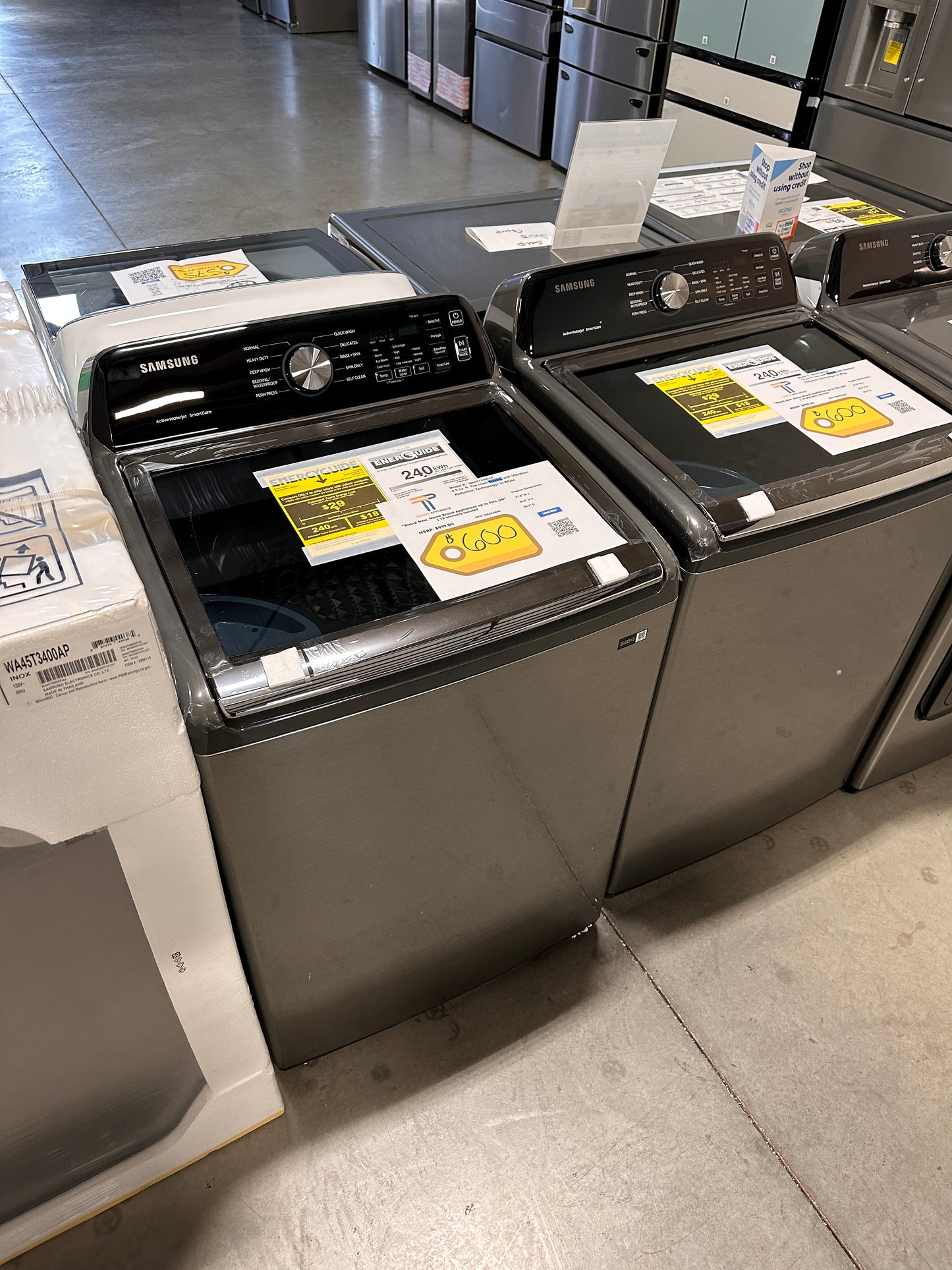 TOP LOAD WASHER WITH ACTIVE WATER JET MODEL: WA45T3400AP WAS13407