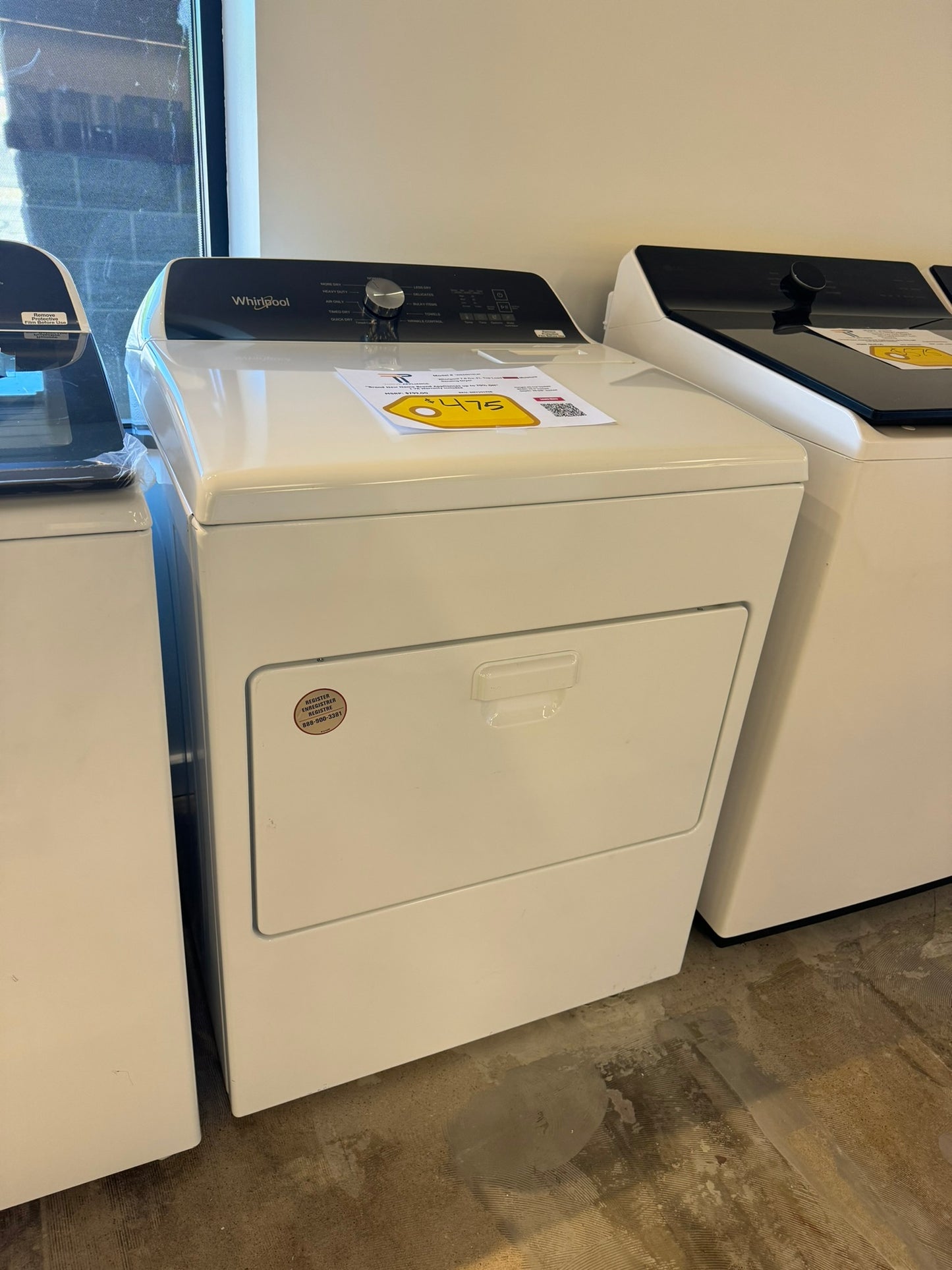GREAT NEW WHIRLPOOL DRYER WITH MOISTURE SENSING MODEL: WED5010LW DRY10132RS