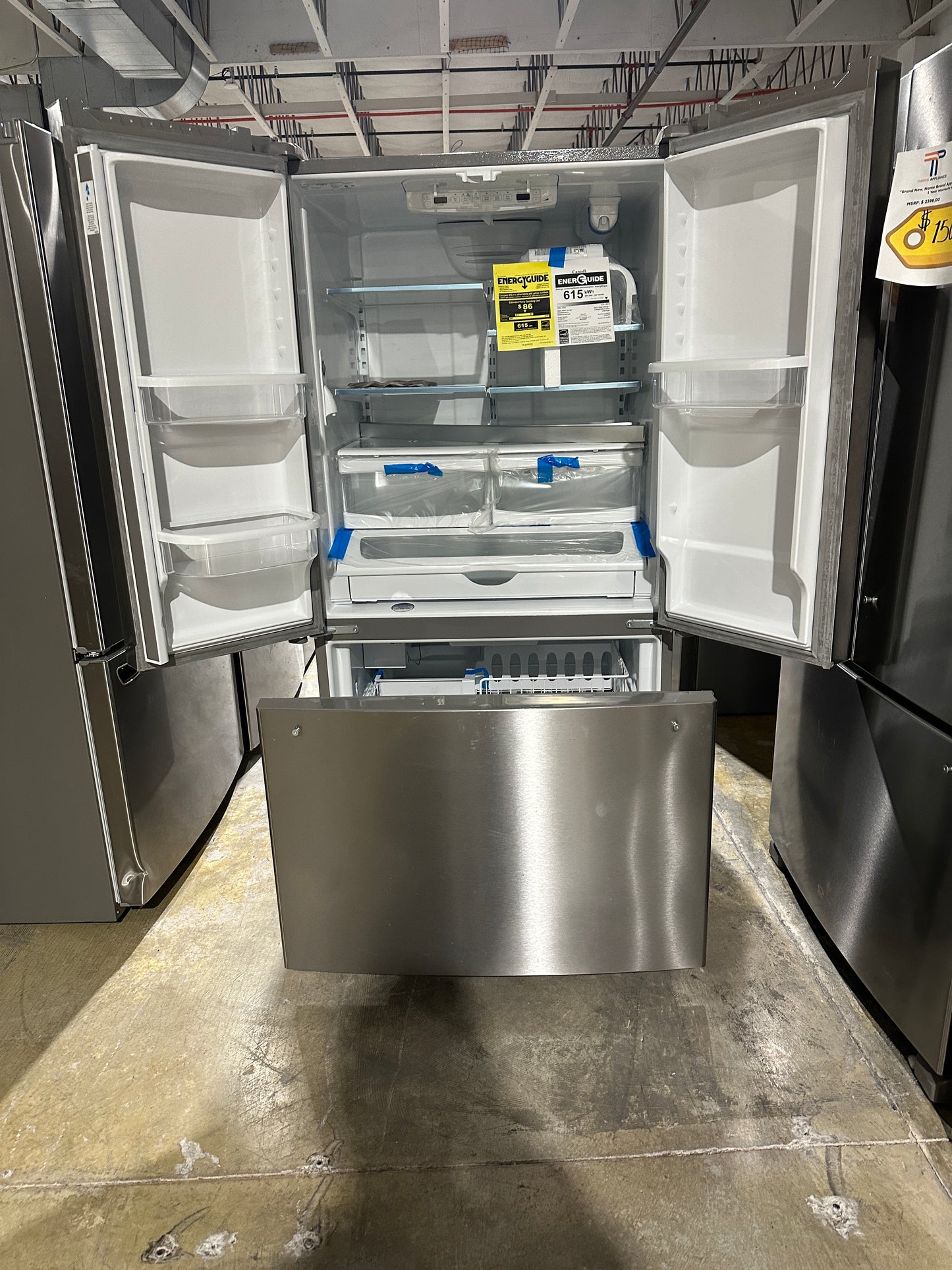 BRAND NEW! Whirlpool 25.2 Cu. Ft French Door Refrigerator MODEL: WRF535SWHZ REF12503S