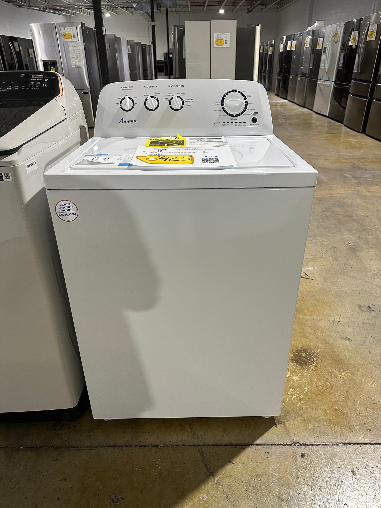 GREAT NEW AMANA TOP LOAD WASHING MACHINE MODEL: NTW4519JWZ WAS12487S