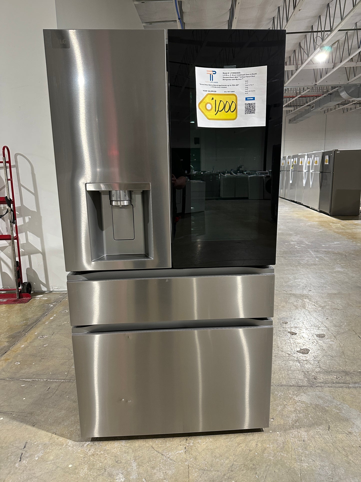 GORGEOUS NEW LG SMART INSTAVIEW FRENCH DOOR REFRIGERATOR MODEL: LF29S8365S REF13869S