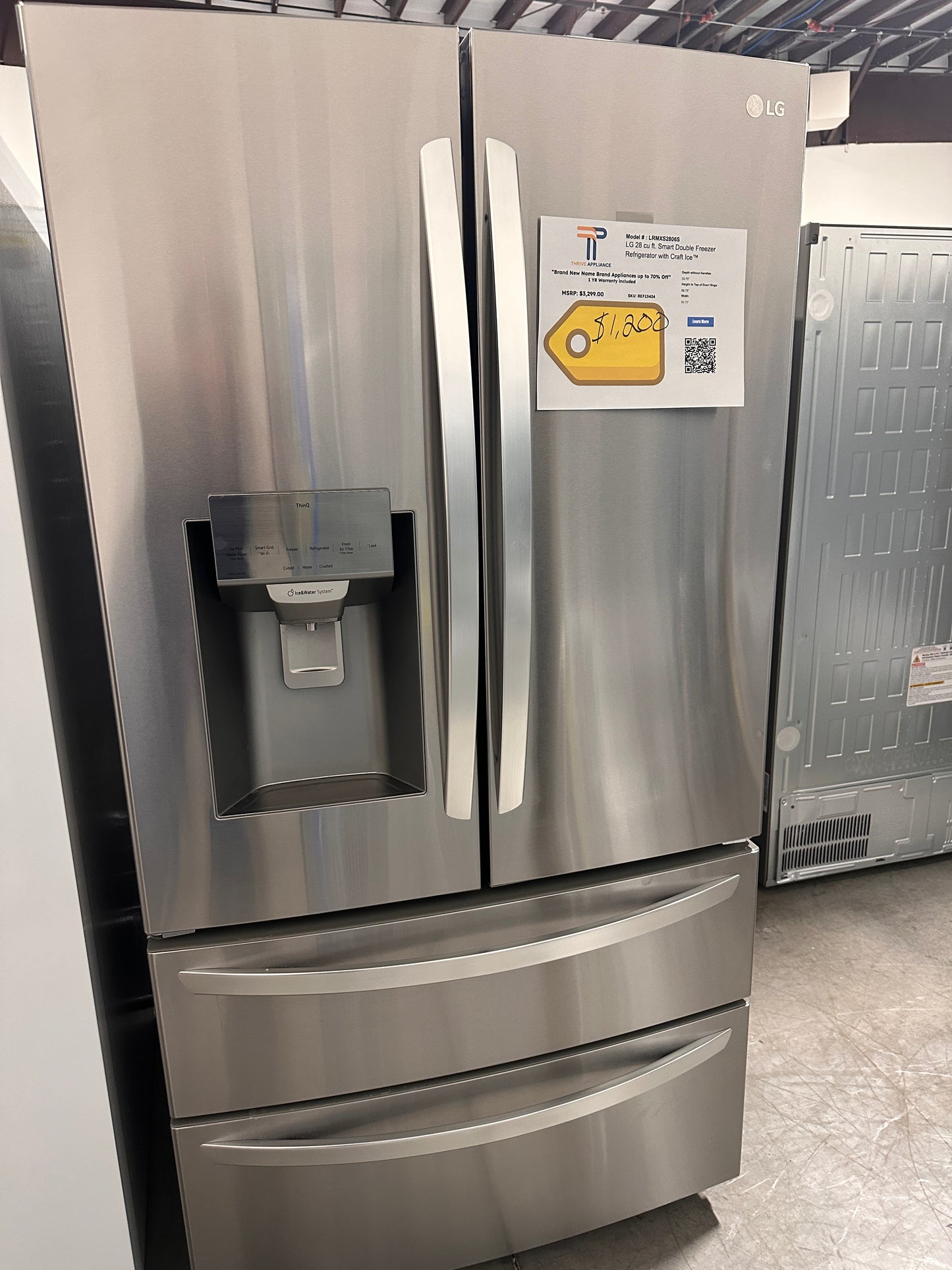 French Door Smart Refrigerator with Full-Convert Drawer - MODEL: LRMXS2806S REF13424