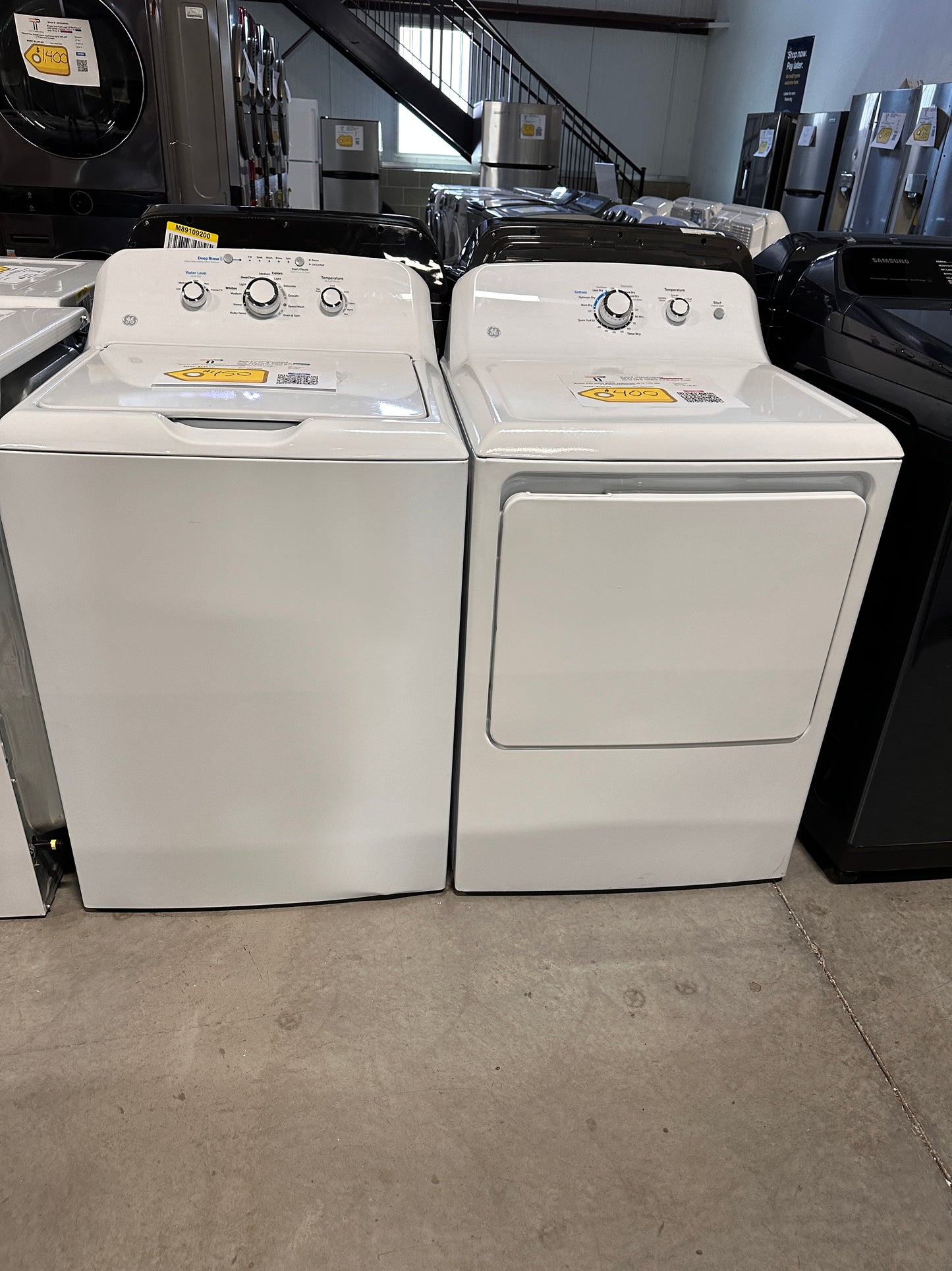 GREAT NEW GE TOP LOAD WASHER ELECTRIC DRYER LAUNDRY SET WAS13468 DRY12750