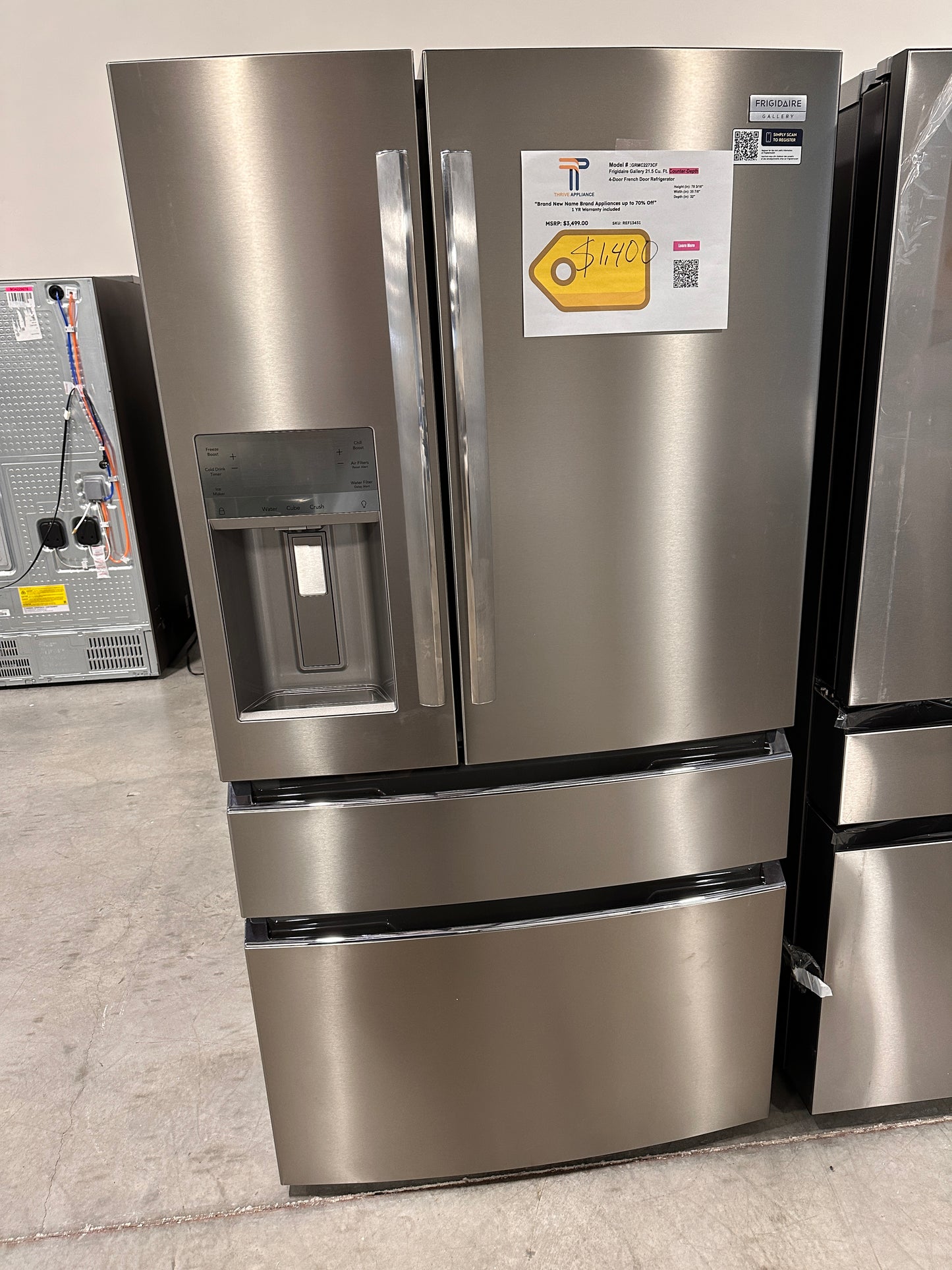 GREAT NEW FRIGIDAIRE COUNTER DEPTH REFRIGERATOR MODEL: GRMC2273CF REF13451