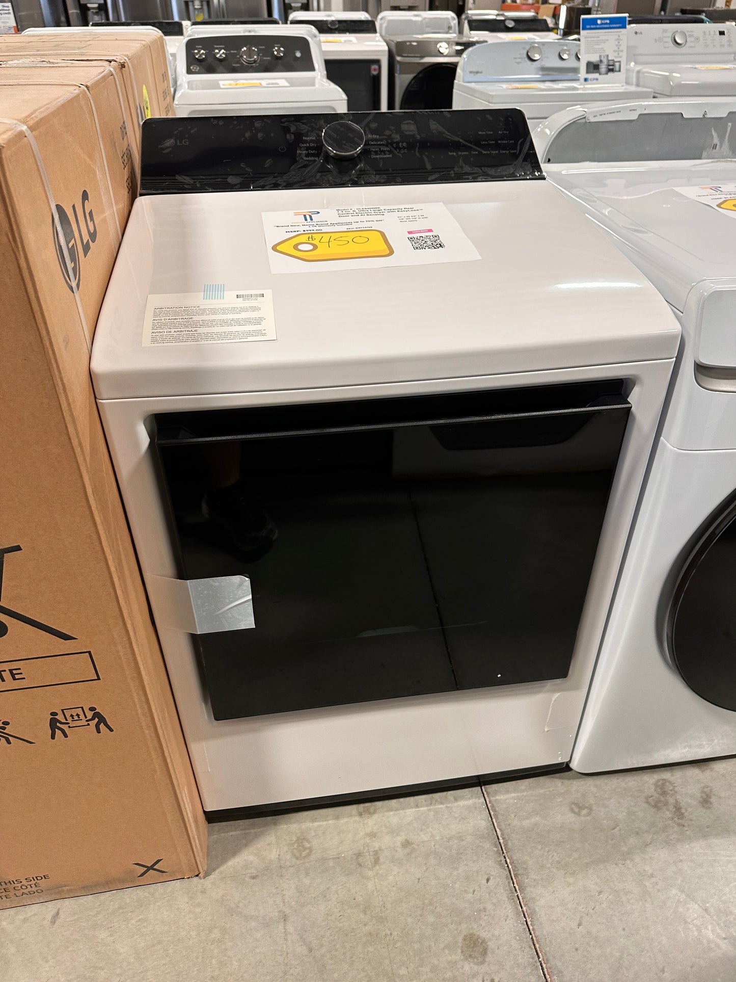 GREAT NEW LG SMART ELECTRIC DRYER with EASYLOAD DOOR MODEL: DLE8400WE DRY12763