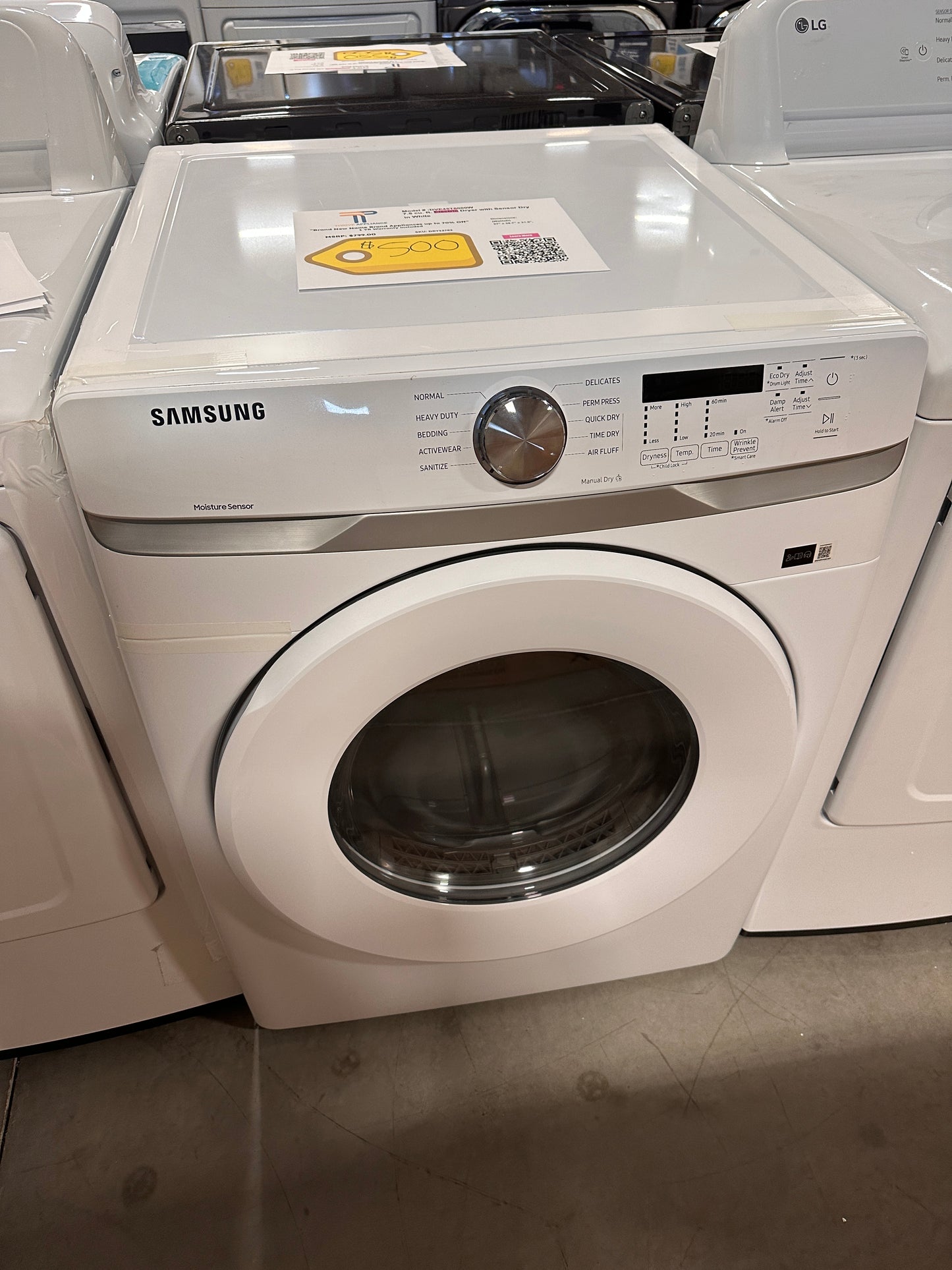 GREAT NEW SAMSUNG ELECTRIC DRYER MODEL: DVE45T6000W DRY12782