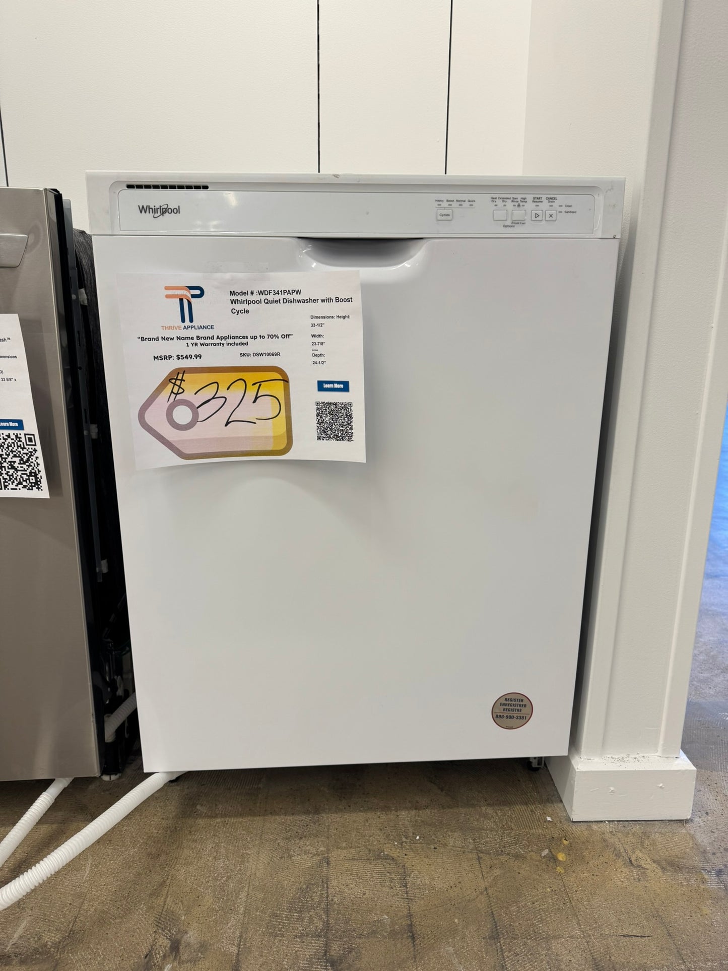 GREAT NEW LG DISHWASHER with TOP CONTROLS MODEL: WDF341PAPW DSW10069R
