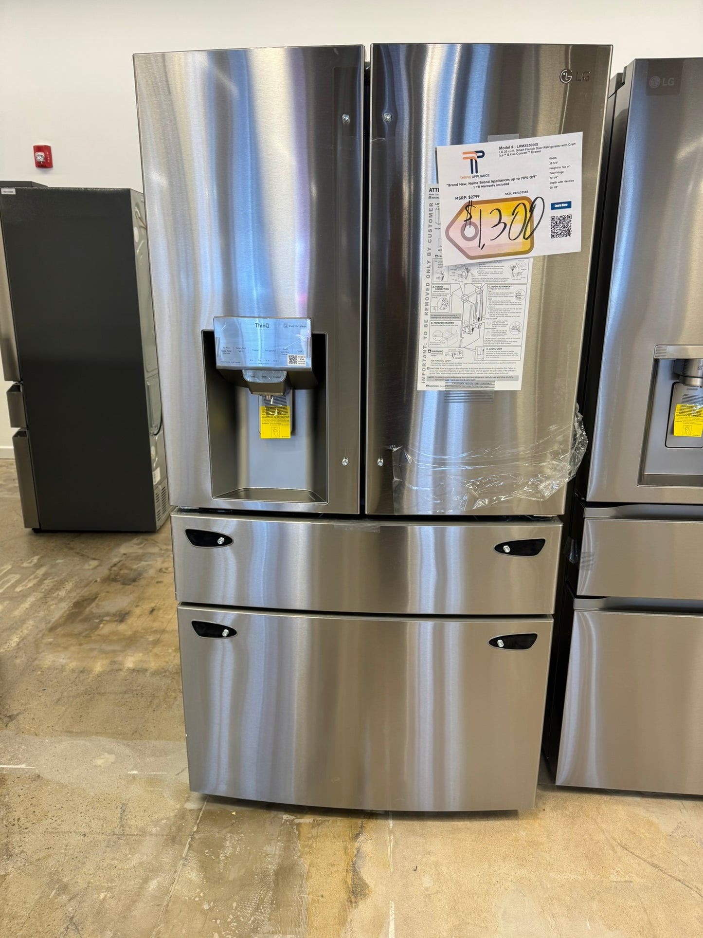 LG Smart French Door Refrigerator with Craft Ice MODEL: LRMXS3006S REF10316R