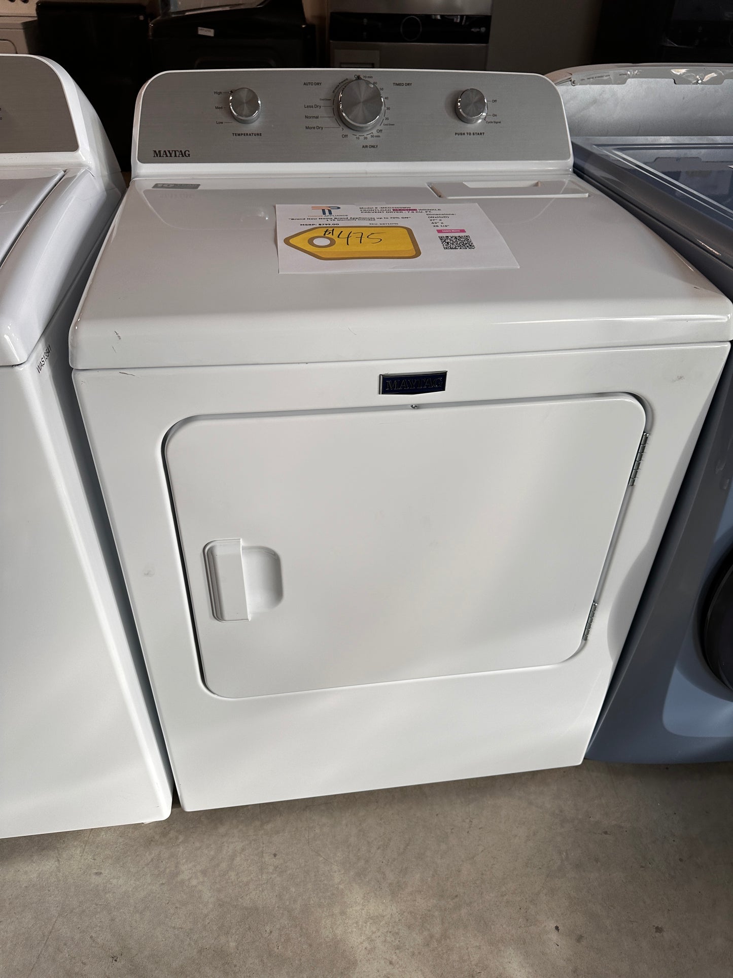 BRAND NEW MAYTAG ELECTRIC DRYER MODEL: MED4500MW DRY12796