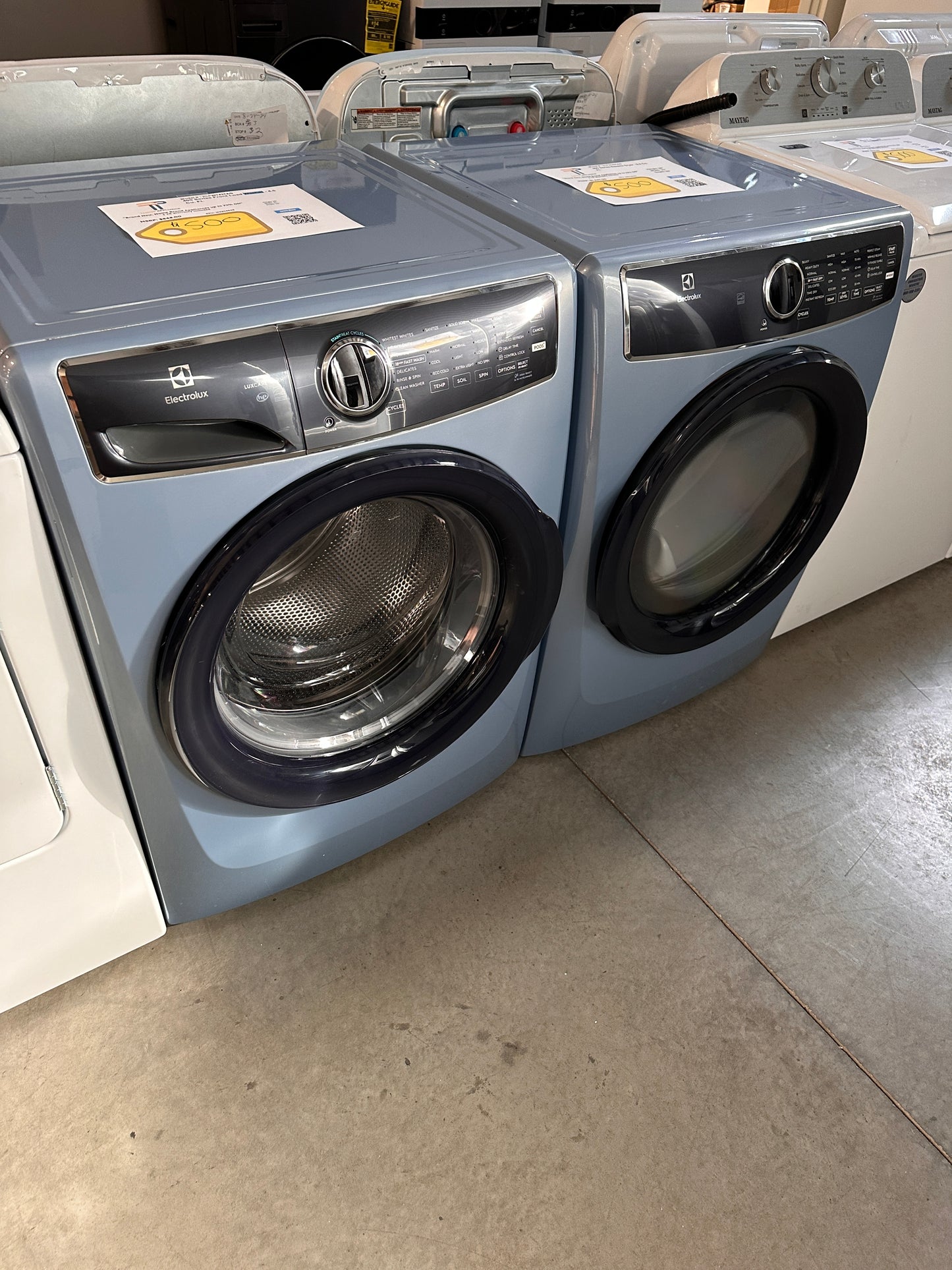GORGEOUS GLACIER BLUE STACKABLE LAUNDRY SET WAS13543 DRY12792