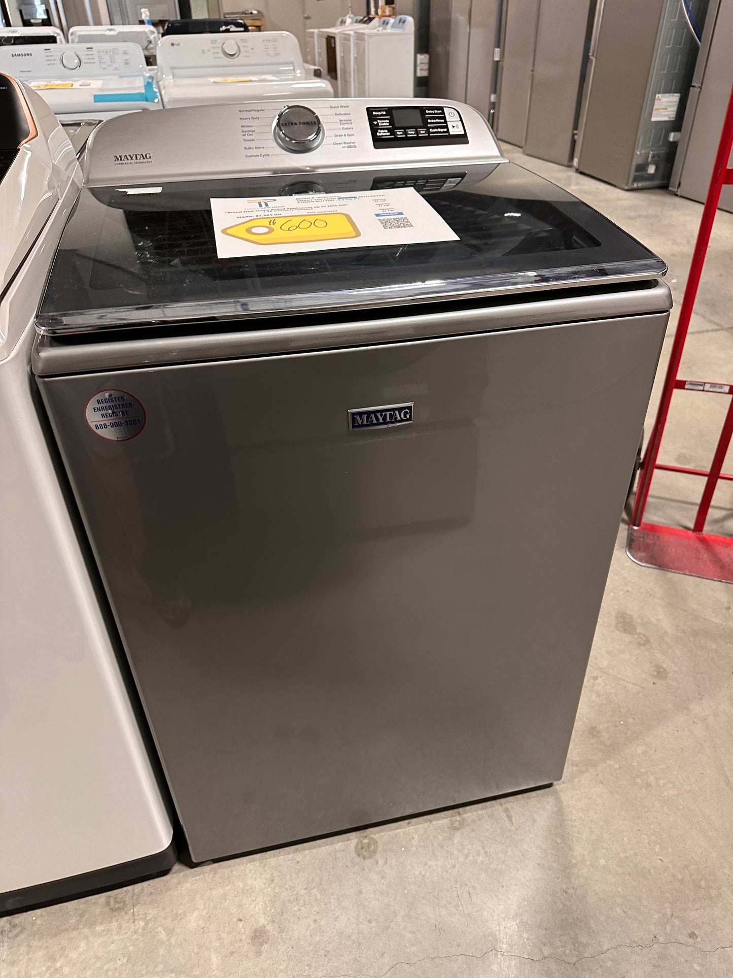 NEW MAYTAG HIGH EFFICIENCY SMART TOP LOAD WASHER MODEL: MVW7232HC WAS13554