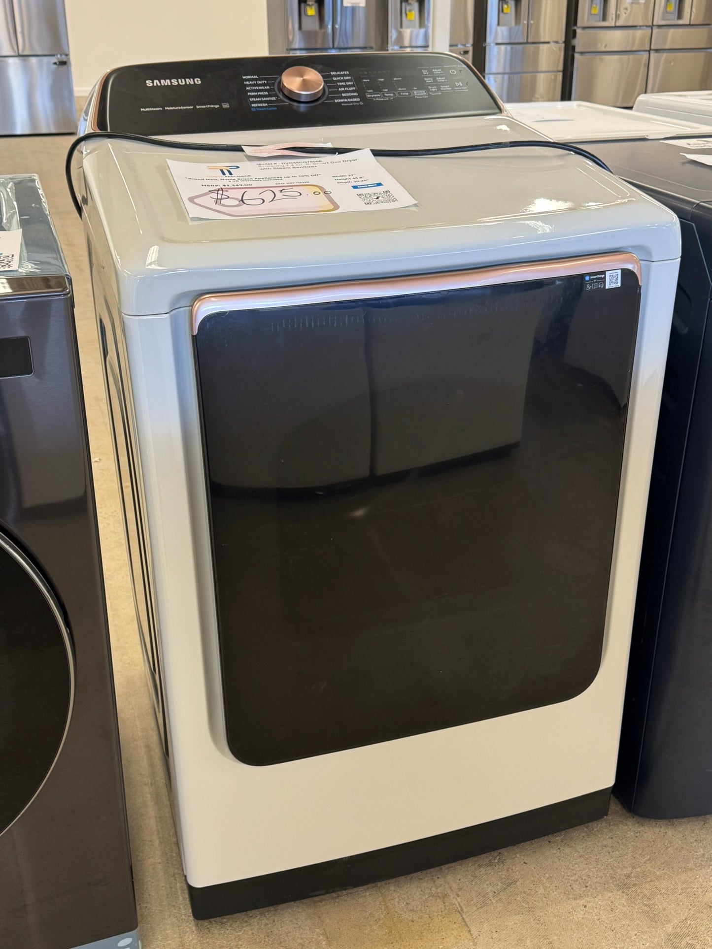 NEW! Samsung Smart Gas Dryer with Steam Sanitize+ MODEL: DVG55CG7500E DRY10222R