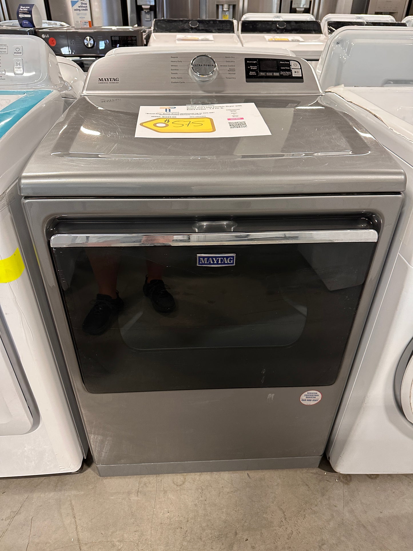 GREAT NEW MAYTAG SMART ELECTRIC DRYER MODEL: MED7230HC DRY12811
