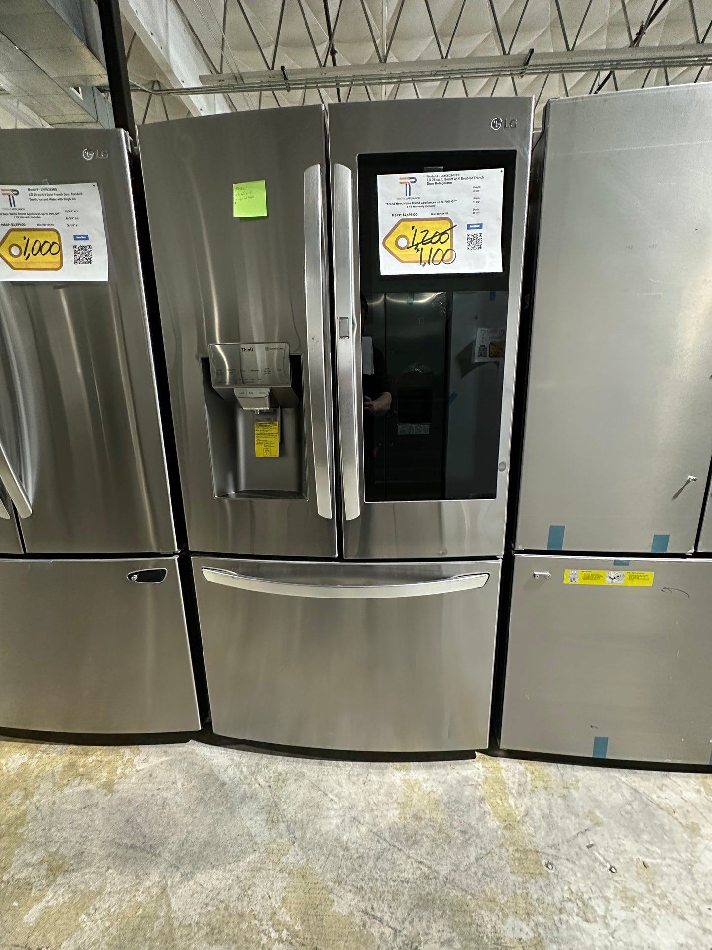 SALE! 4-Door French Door Smart Refrigerator with Smart Cooling System -Model:LMXS28626S ref11452s