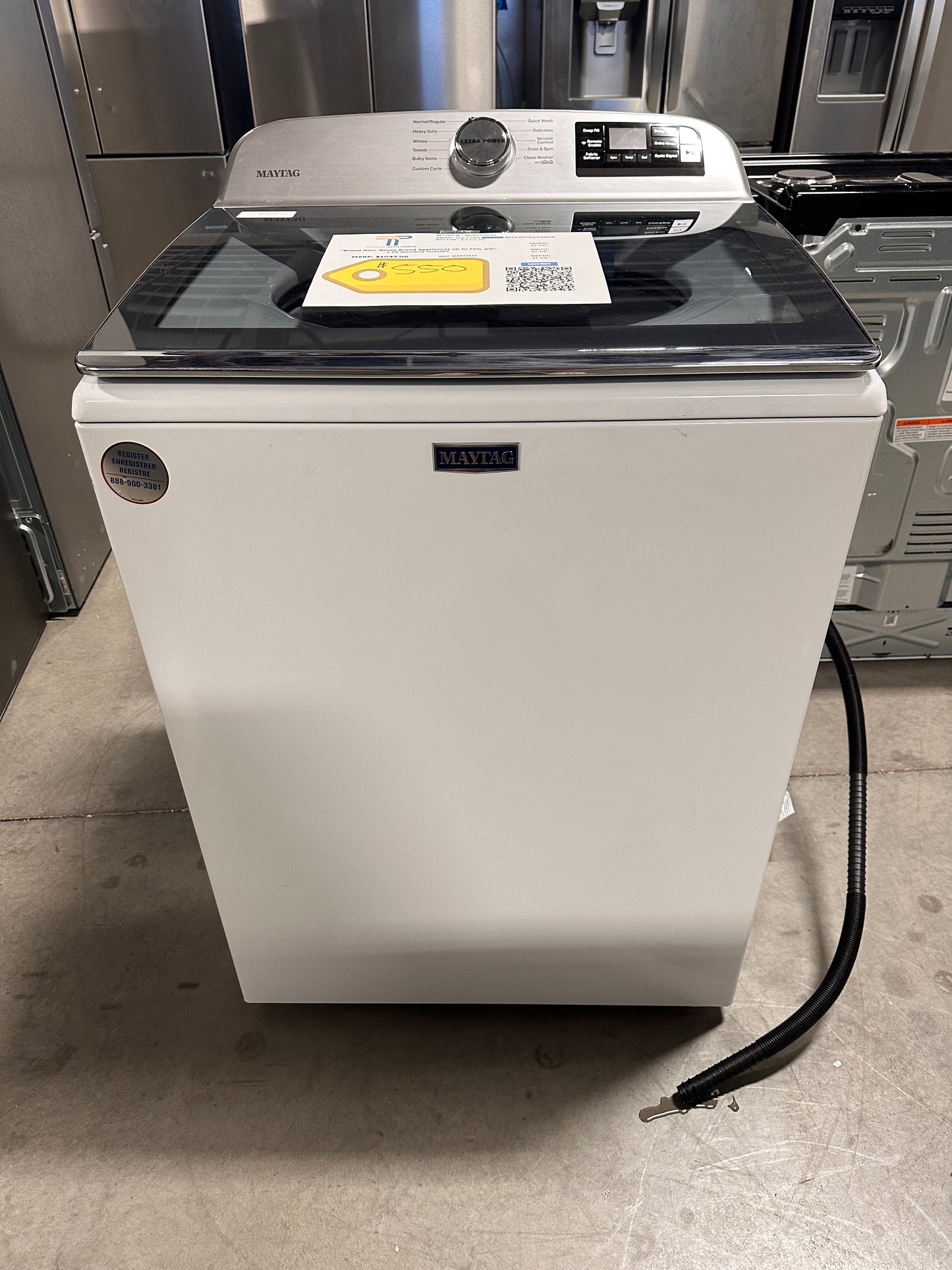 GREAT NEW MAYTAG SMART TOP LOAD WASHER MODEL: MVW6230HW WAS13570