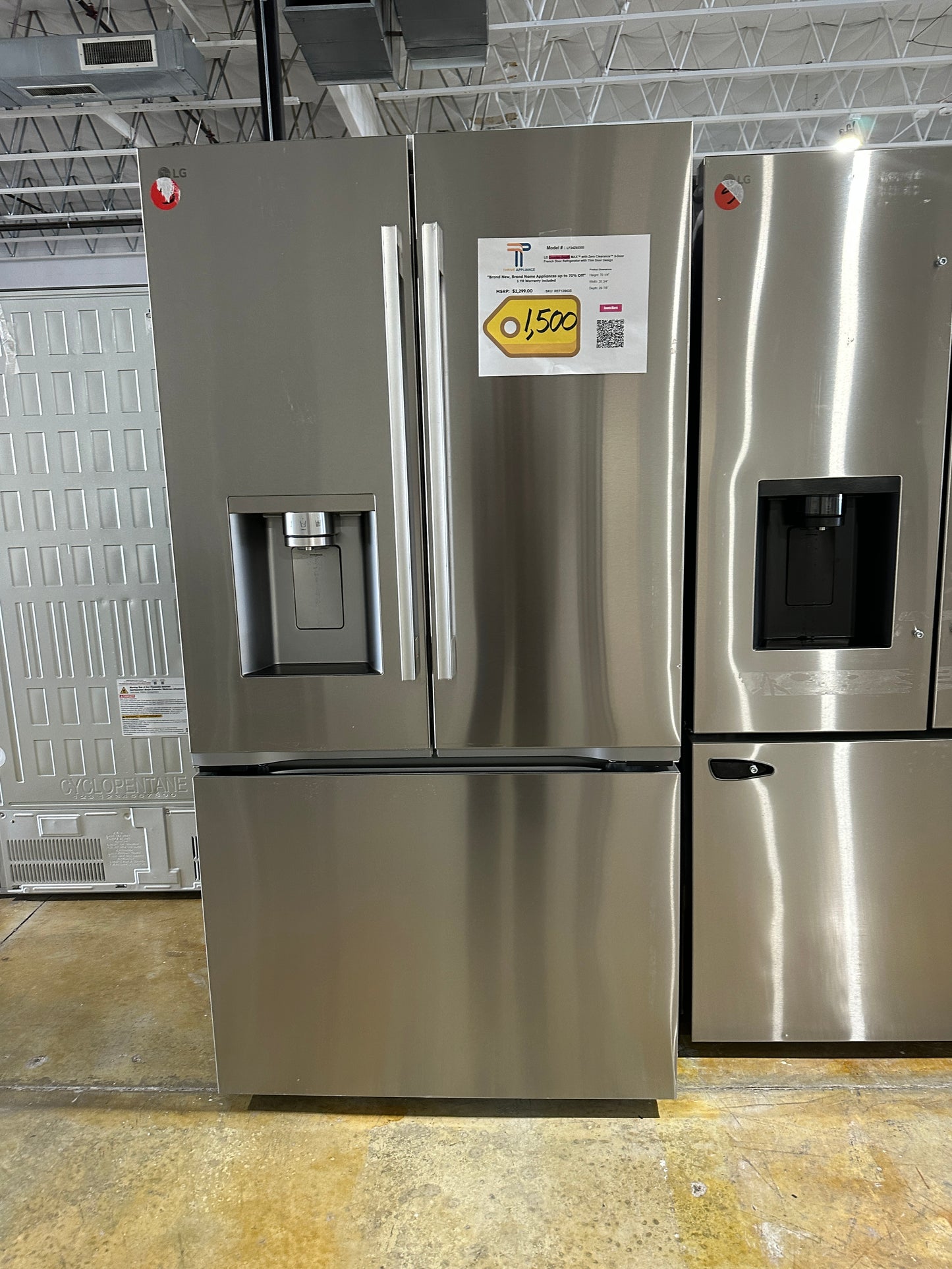 BRAND NEW COUNTER-DEPTH LG REFRIGERATOR with ZERO CLEARANCE MODEL: LF24Z6530S REF13943S