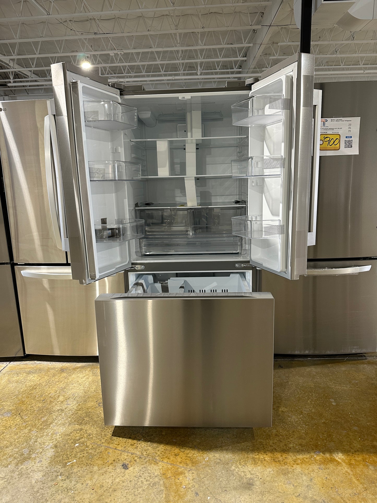 NEW LG STANDARD DEPTH FRENCH DOOR SMART REFRIGERATOR MODEL: LF25H62000S REF13954S