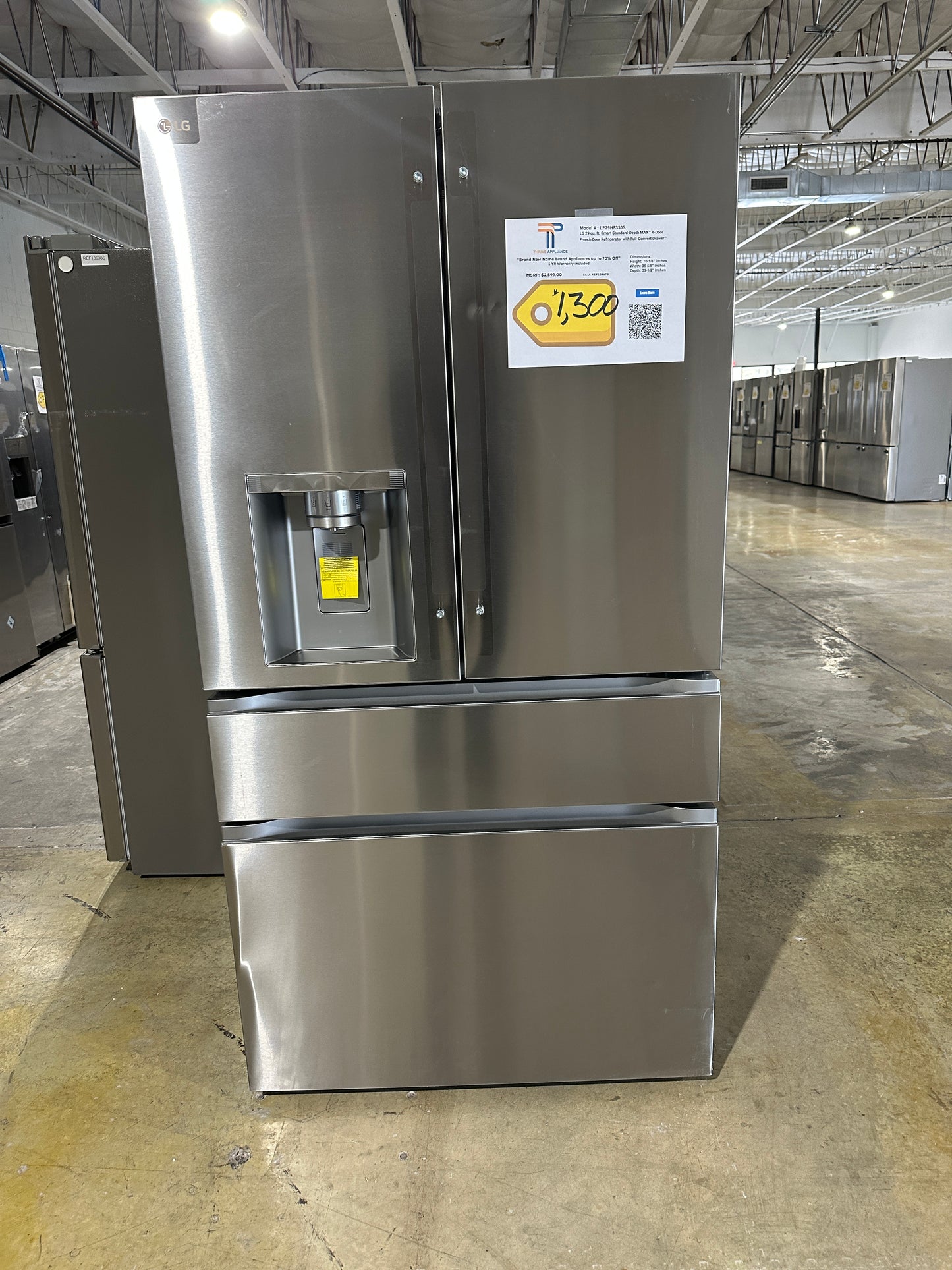 BRAND NEW LG FRENCH DOOR SMART REFRIGERATOR MODEL: LF29H8330S REF13967S