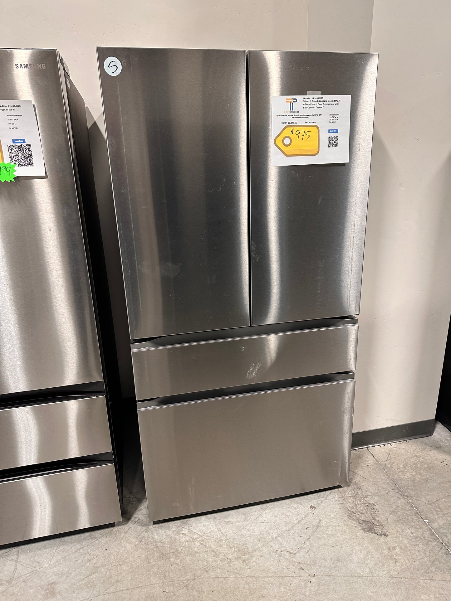 GREAT NEW LG FRENCH DOOR REFRIGERATOR Model: LF30S8210S REF13600