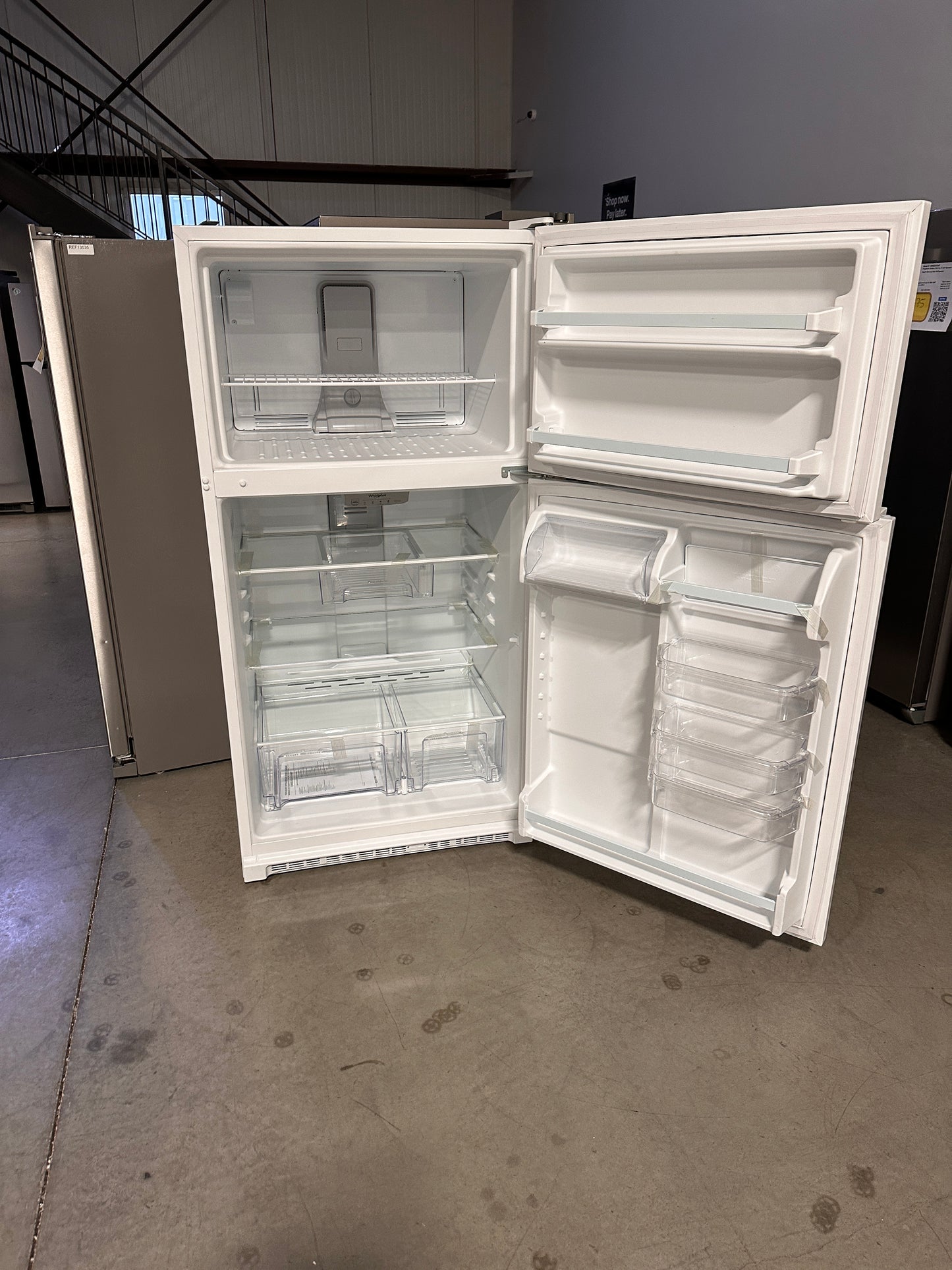 NEW Whirlpool - 20.5 Cu. Ft. Top-Freezer Refrigerator - White Model: WRT311FZDW WAS13633
