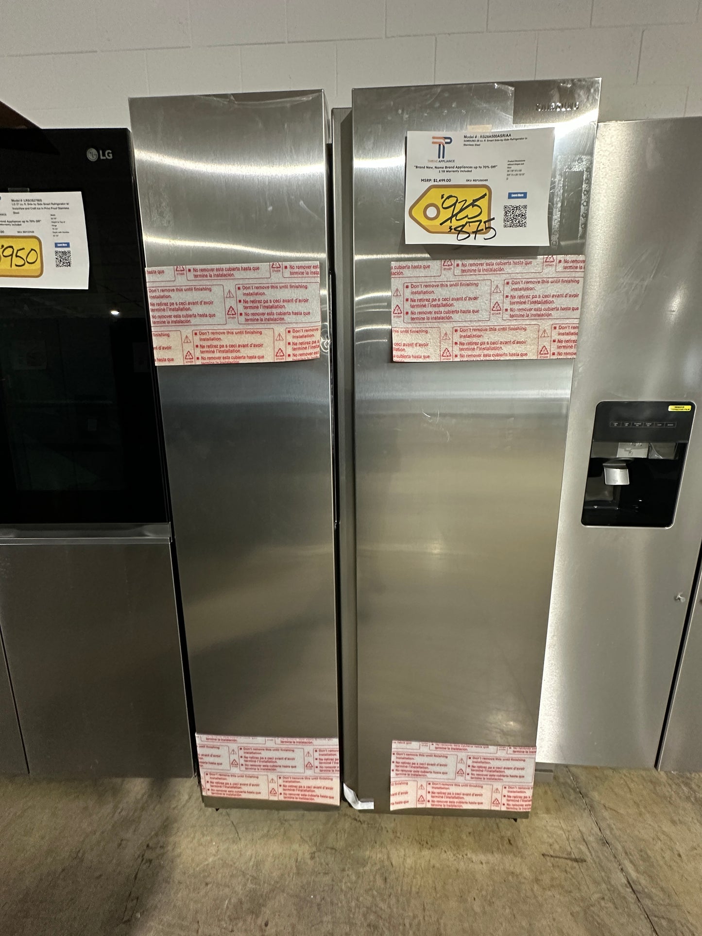 ON SALE! NEW LARGE CAPACITY SIDE BY SIDE REFRIGERATOR MODEL: RS28A500ASR/AA REF10008R