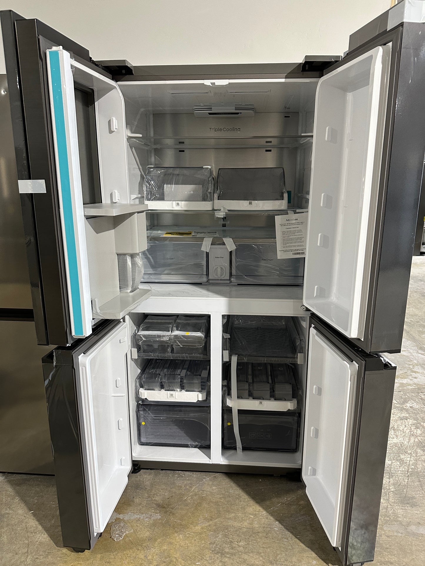 BLACK STEEL SAMSUNG 4-DOOR FLEX REFRIGERATOR - REF12083S RF29A9675MT
