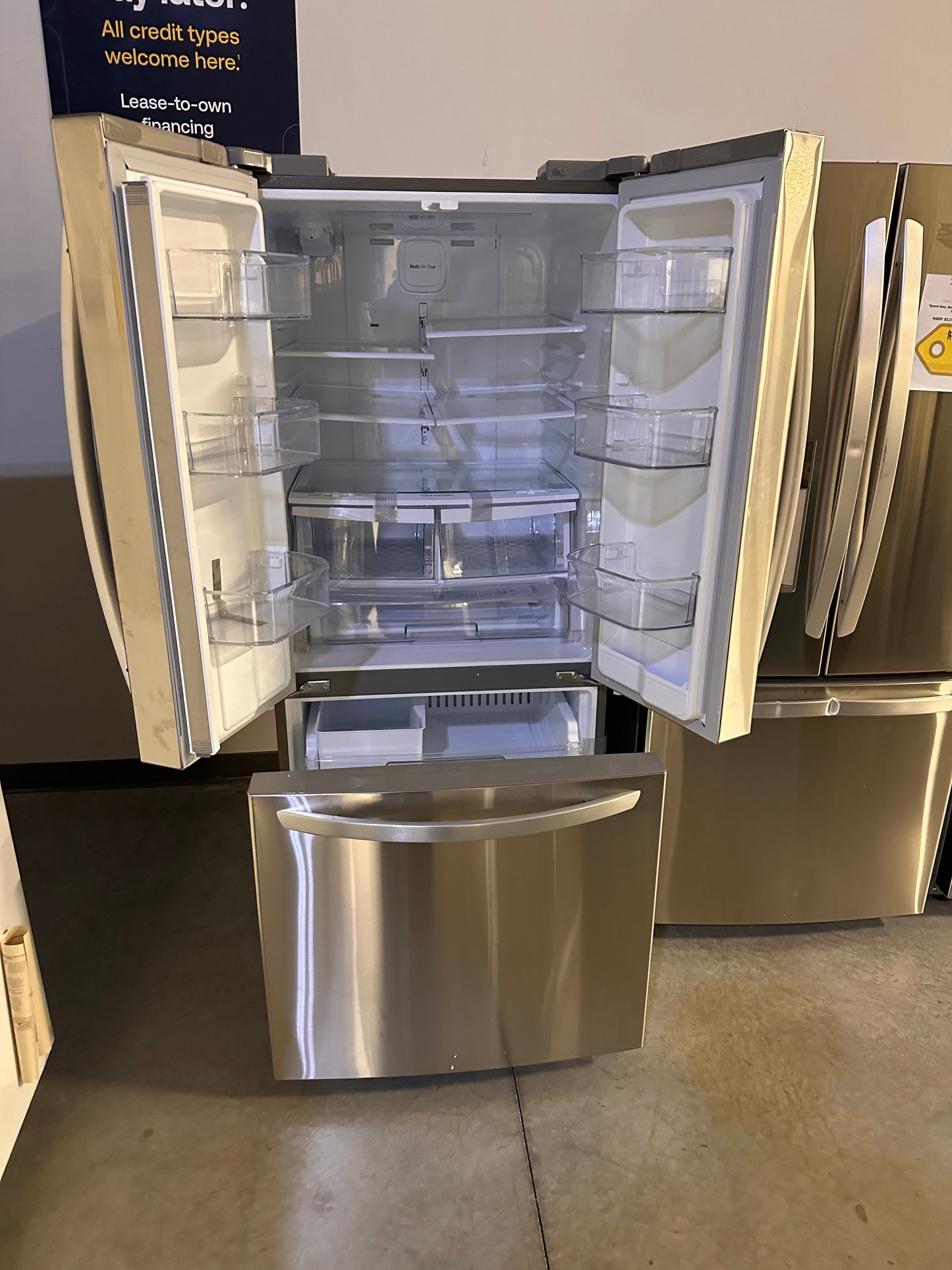 GREAT PRICE! 22 Cu. Ft. French Door Refrigerator LG MODEL: LFDS22520S REF13695
