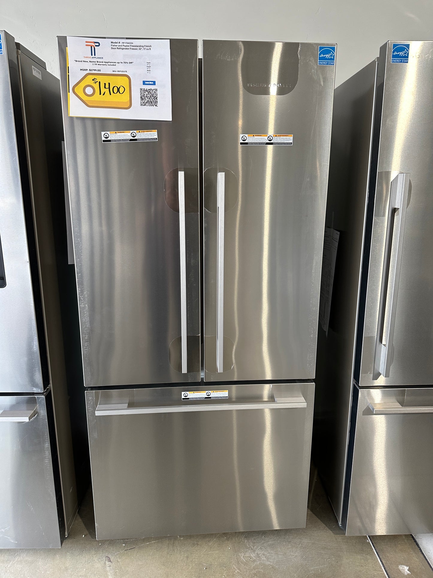 GORGEOUS NEW FRENCH DOOR REFRIGERATOR - REF12115S RF170ADUSX4