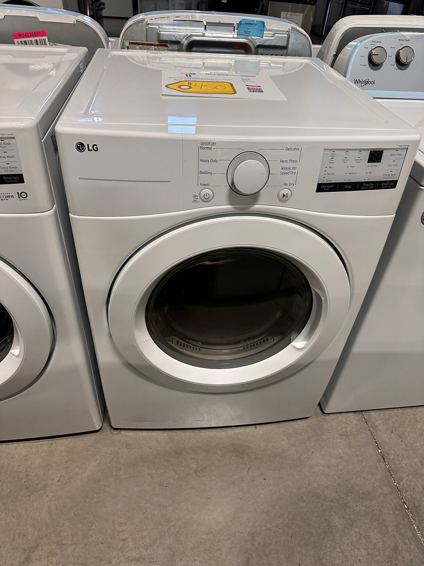 Gas Dryer with Steam and Built-In Intelligence - Model:DLGX4001B DRY11540s