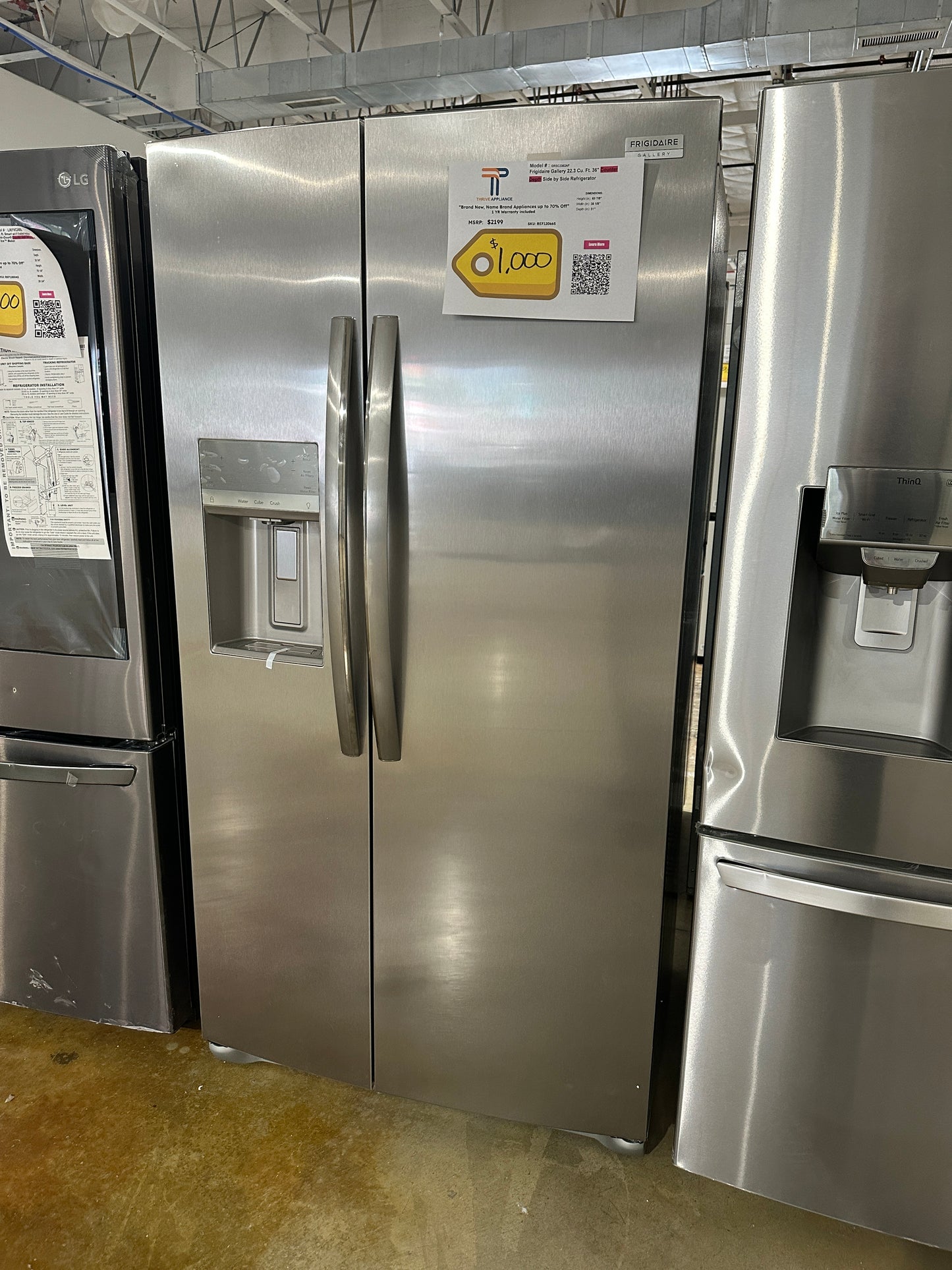 Frigidaire - Gallery 22.3 Cu. Ft. Counter-Depth Refrigerator - Model:GRSC2352AF REF12066S
