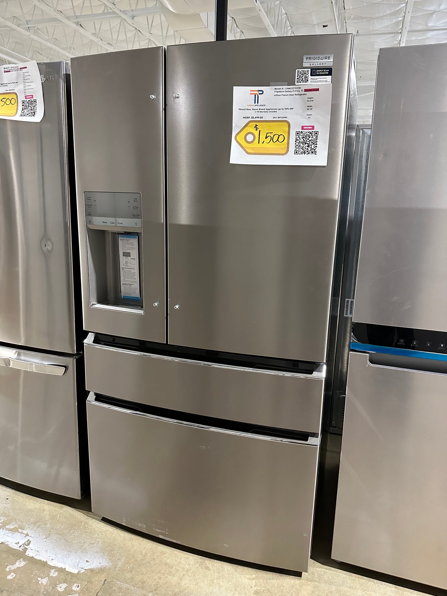 COUNTER DEPTH 4-DOOR FRIGIDAIRE GALLERY REFRIGERATOR - REF12096S GRMC2273BF