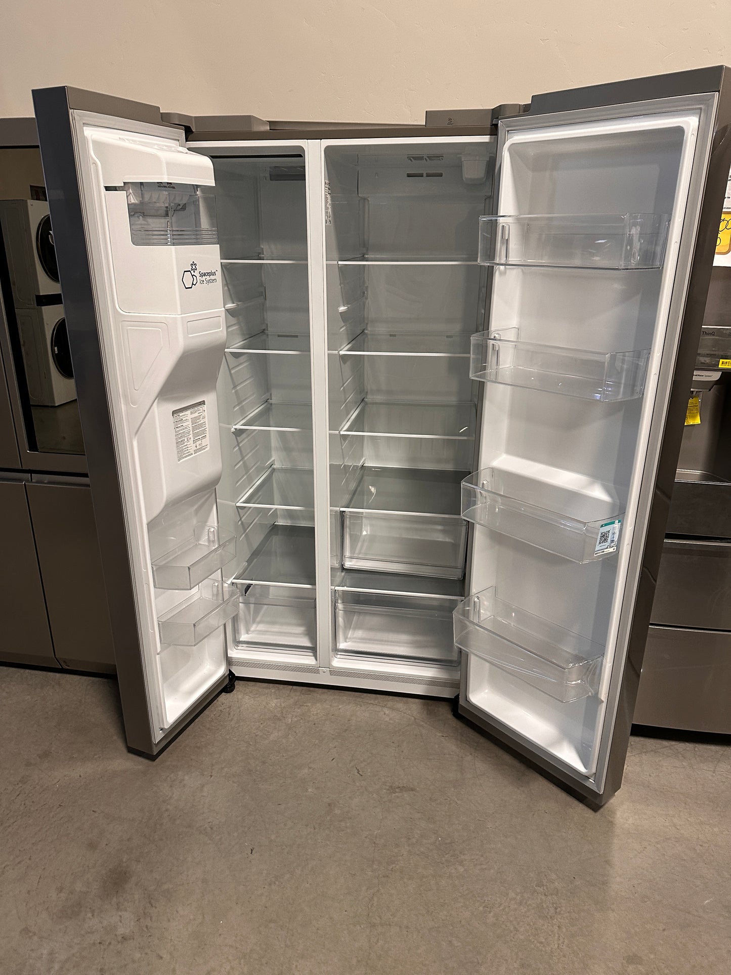 NEW! LG 27 Cu. Ft. Stainless Side-by-Side Smart Refrigerator MODEL: LS27T3230S REF13739