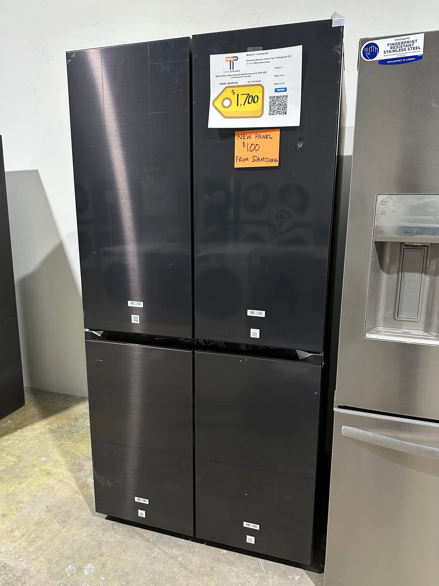 BLACK STEEL SAMSUNG 4-DOOR FLEX REFRIGERATOR - REF12083S RF29A9675MT