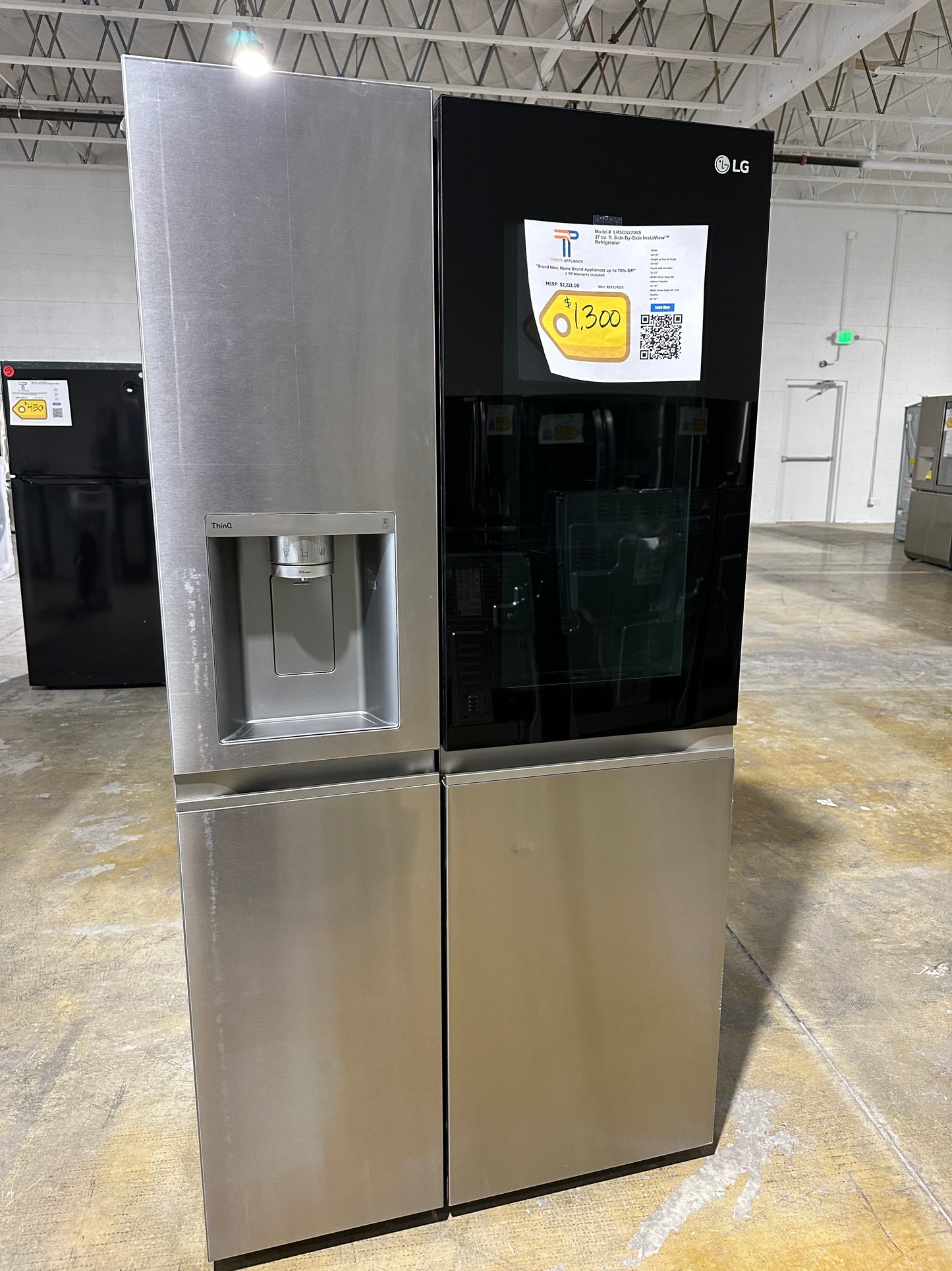 SALE PRICE! Smart Refrigerator with Craft Ice and InstaView - Stainless steel Model:LRSOS2706S REF11925S