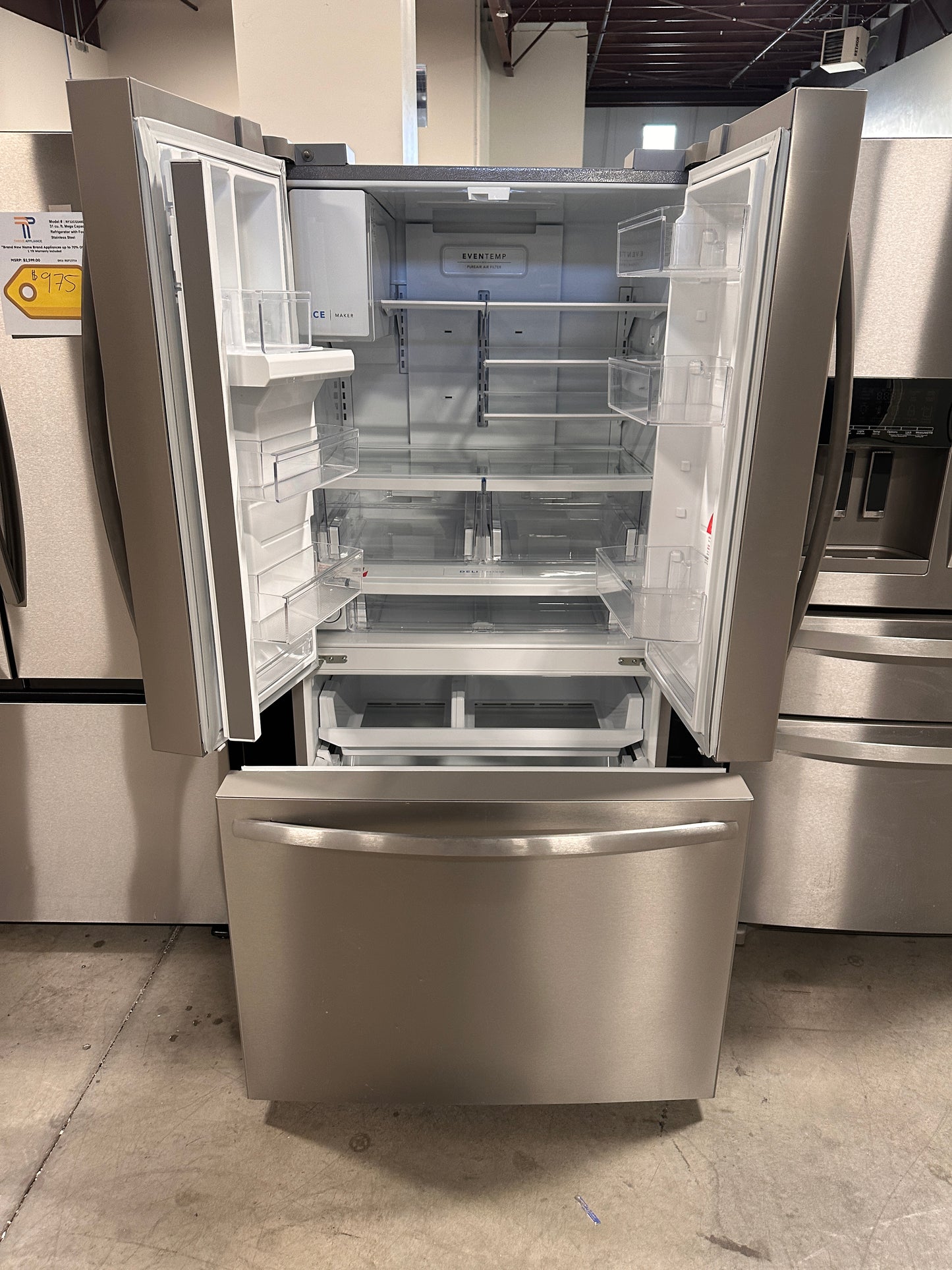GREAT NEW FRIGIDAIRE FRENCH DOOR REFRIGERATOR MODEL: FRFS282LAF REF13742