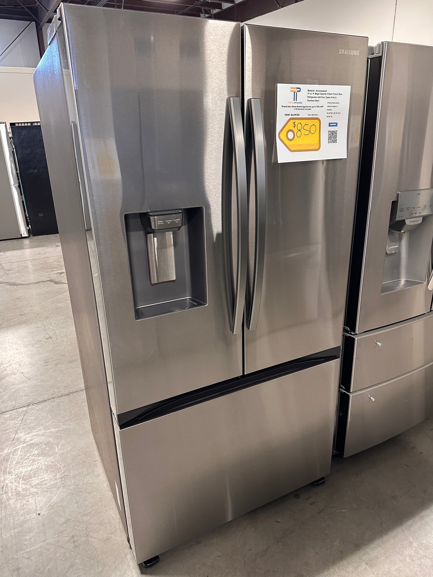 GREAT NEW SAMSUNG MEGA CAPACITY FRENCH DOOR FRIDGE MODEL: RF32CG5400SR REF13741