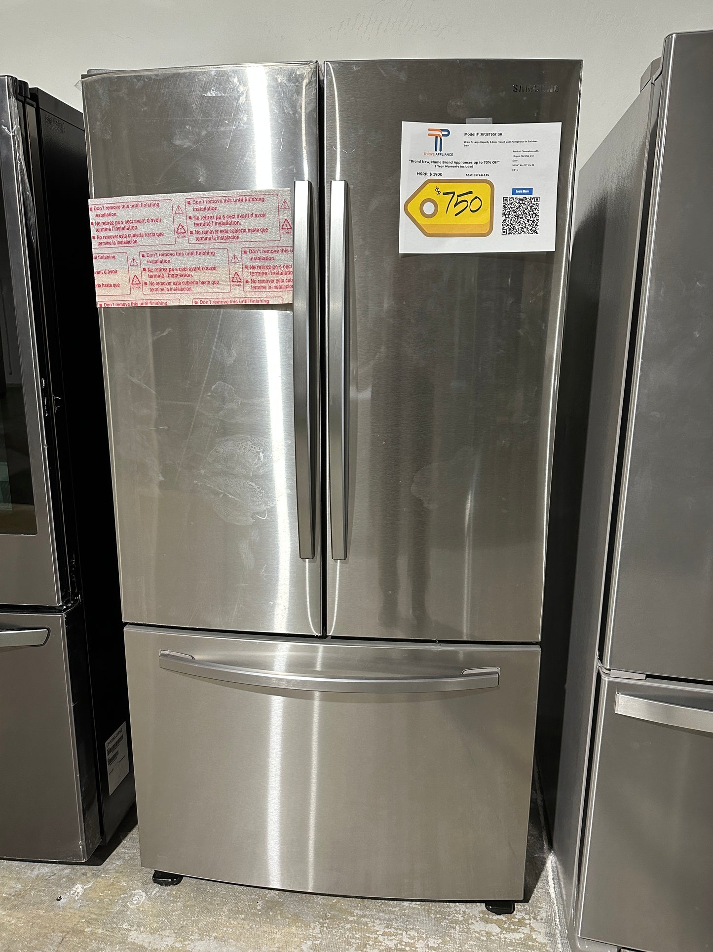 LARGE CAPACITY FRENCH DOOR REFRIGERATOR Model:RF28T5001SR/AA REF12144S