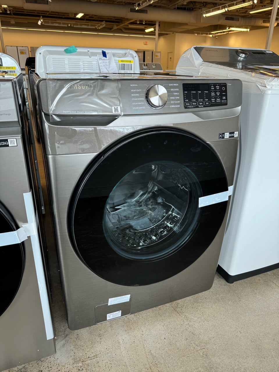 NEW PLATINUM SAMSUNG WASHER WITH SUPER SPEED WASH MODEL: WF45B6300AP/US WAS10004R